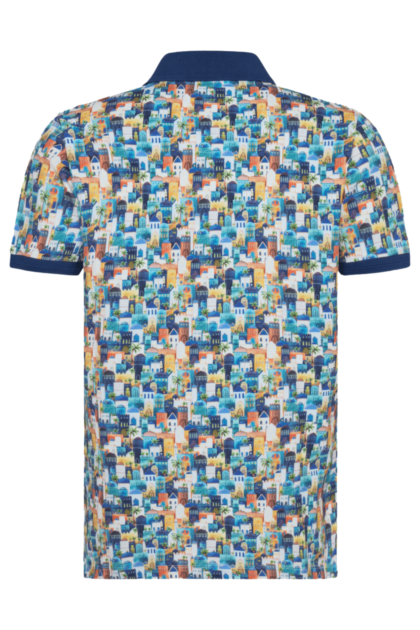 A Fish Named Fred Men's Polo Shirt 31.305 Multicolour Blue Town - Dotique