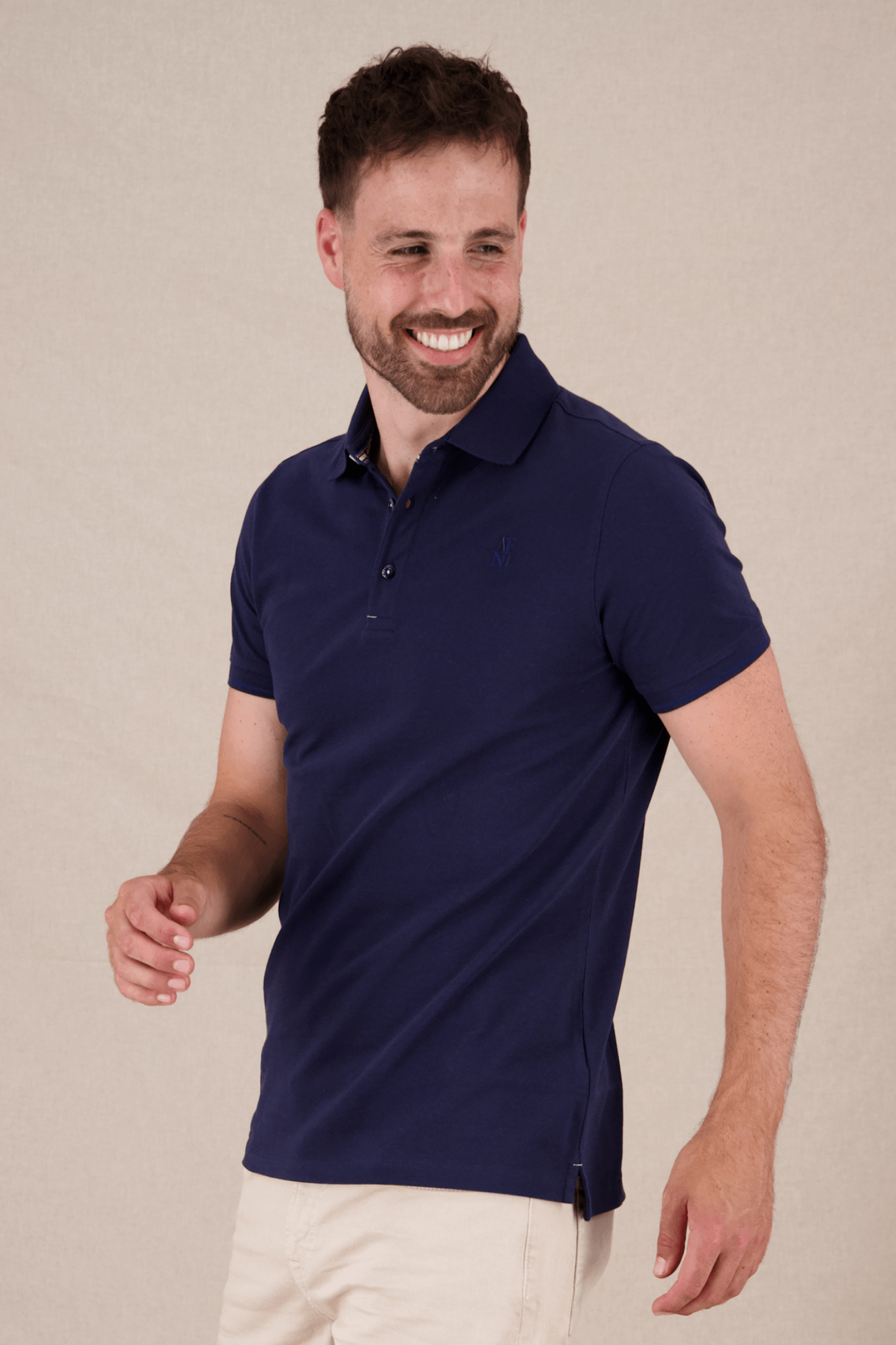 A Fish Named Fred Men's Polo Shirt Navy 99.3001 - Dotique