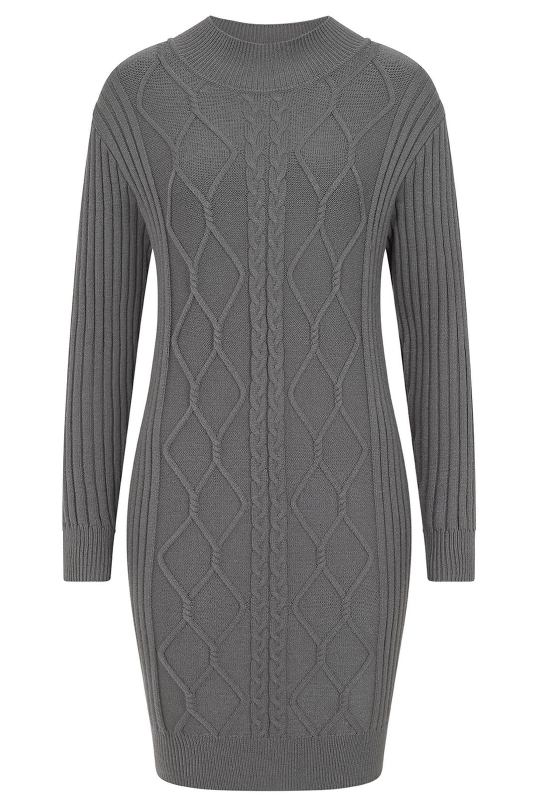 Alice Collins 033A292 Charcoal Grey Shila Cable Longline Tunic