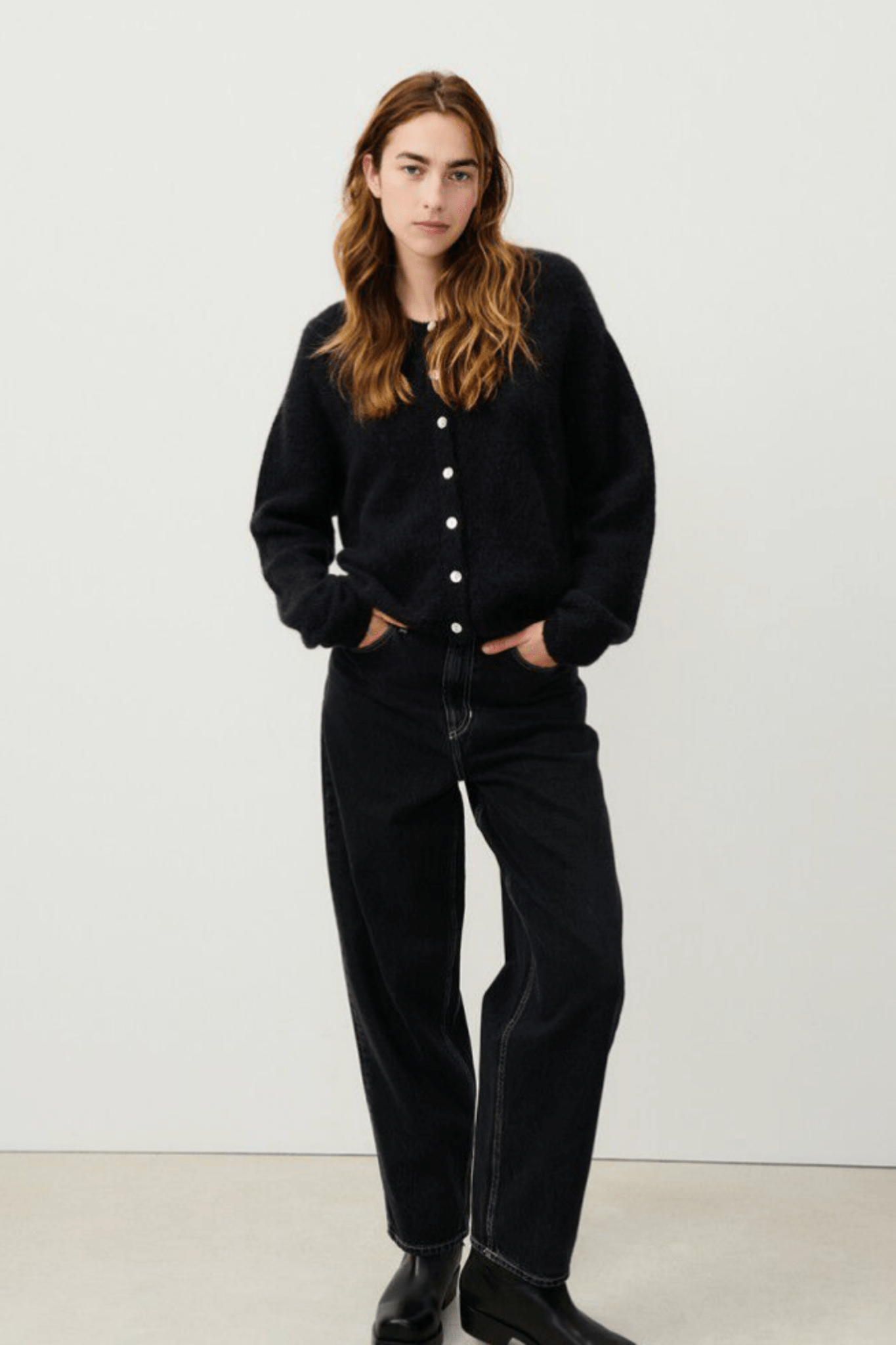 American Vintage Black VITOW Cardigan - Dotique - American Vintage