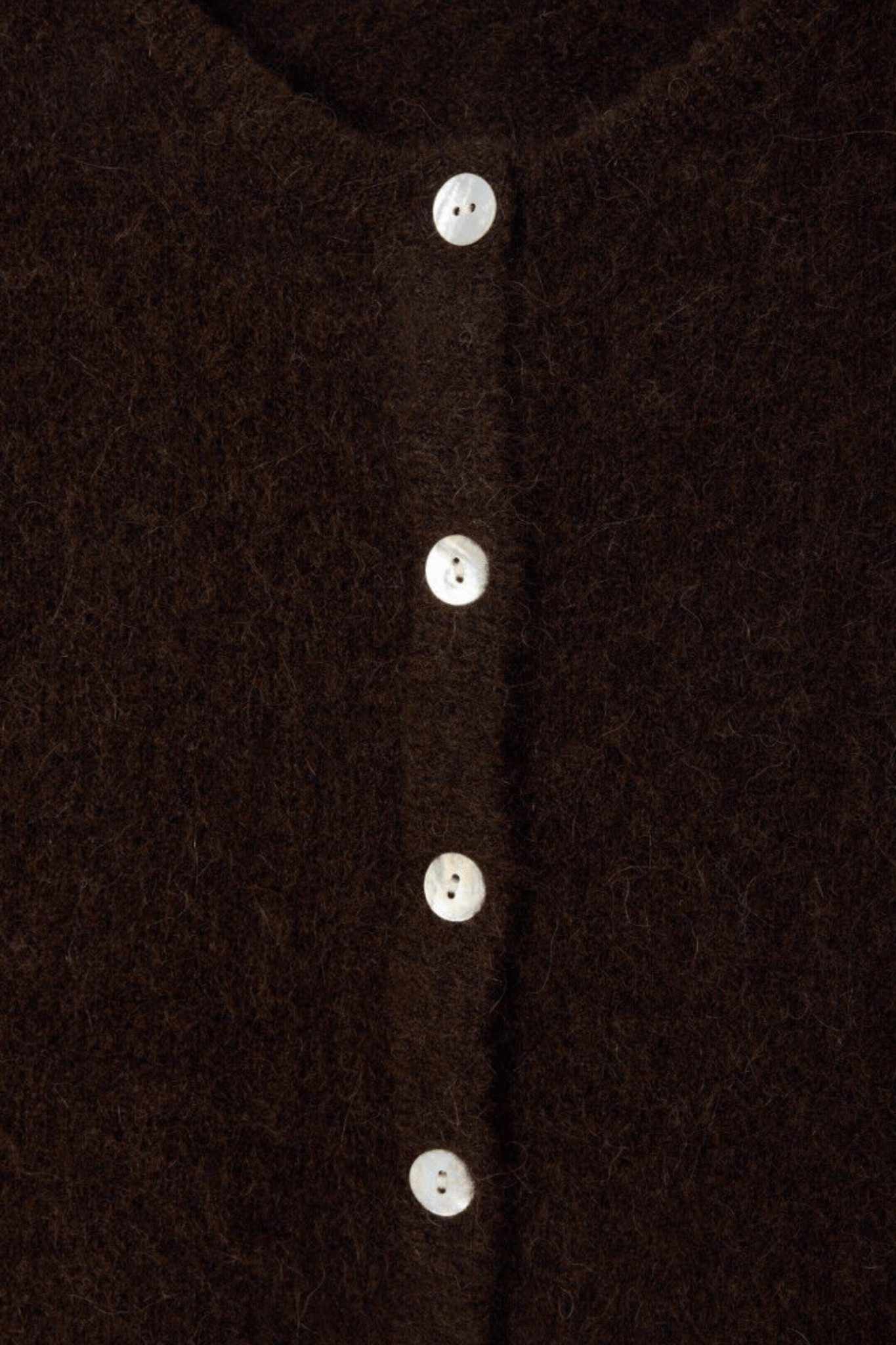 American Vintage Melange Coffee Brown VITOW Cardigan - Dotique - American Vintage