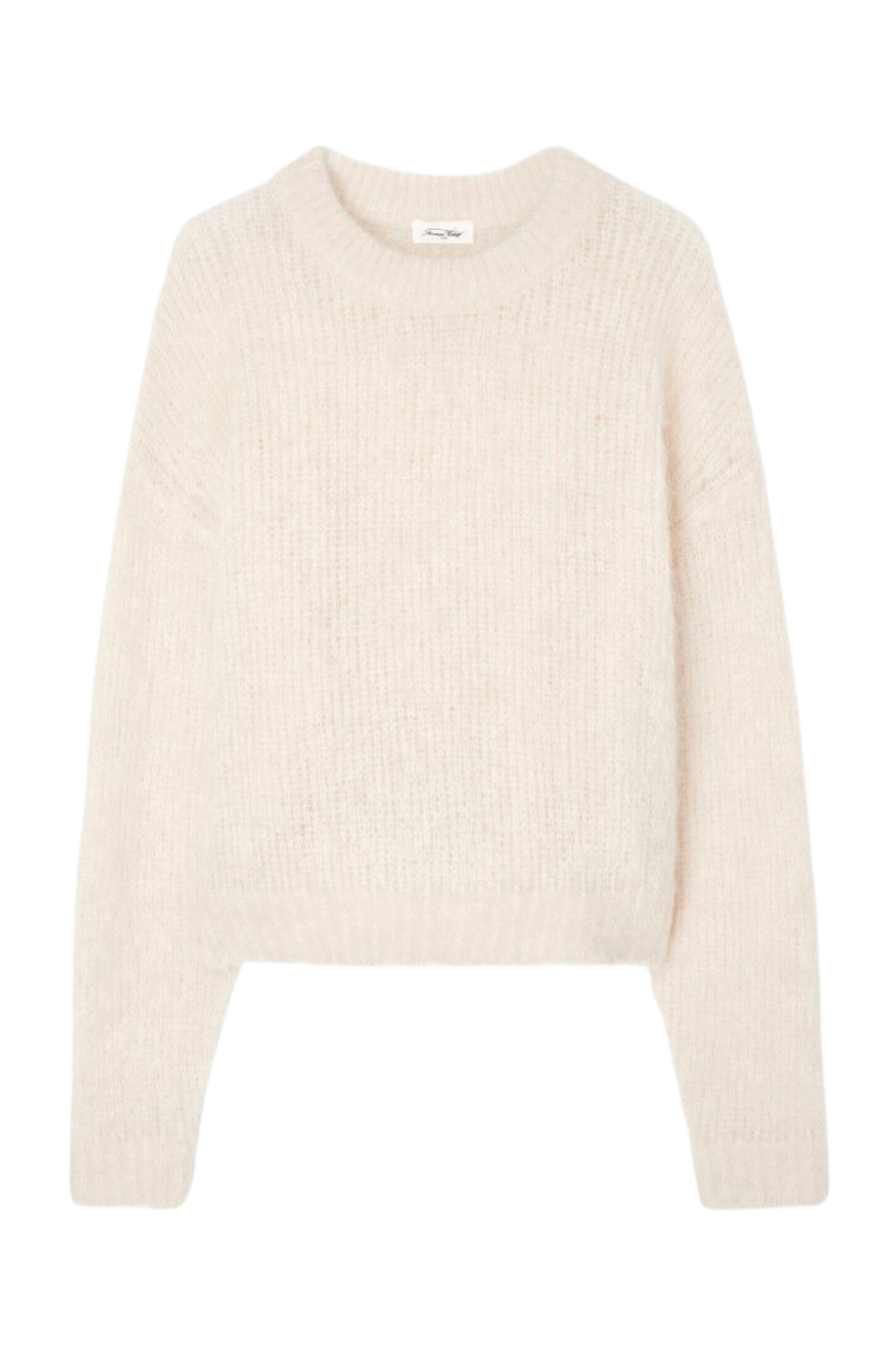 American Vintage BYMI pearl melange round neck jumper with fluffy knit – Dotique