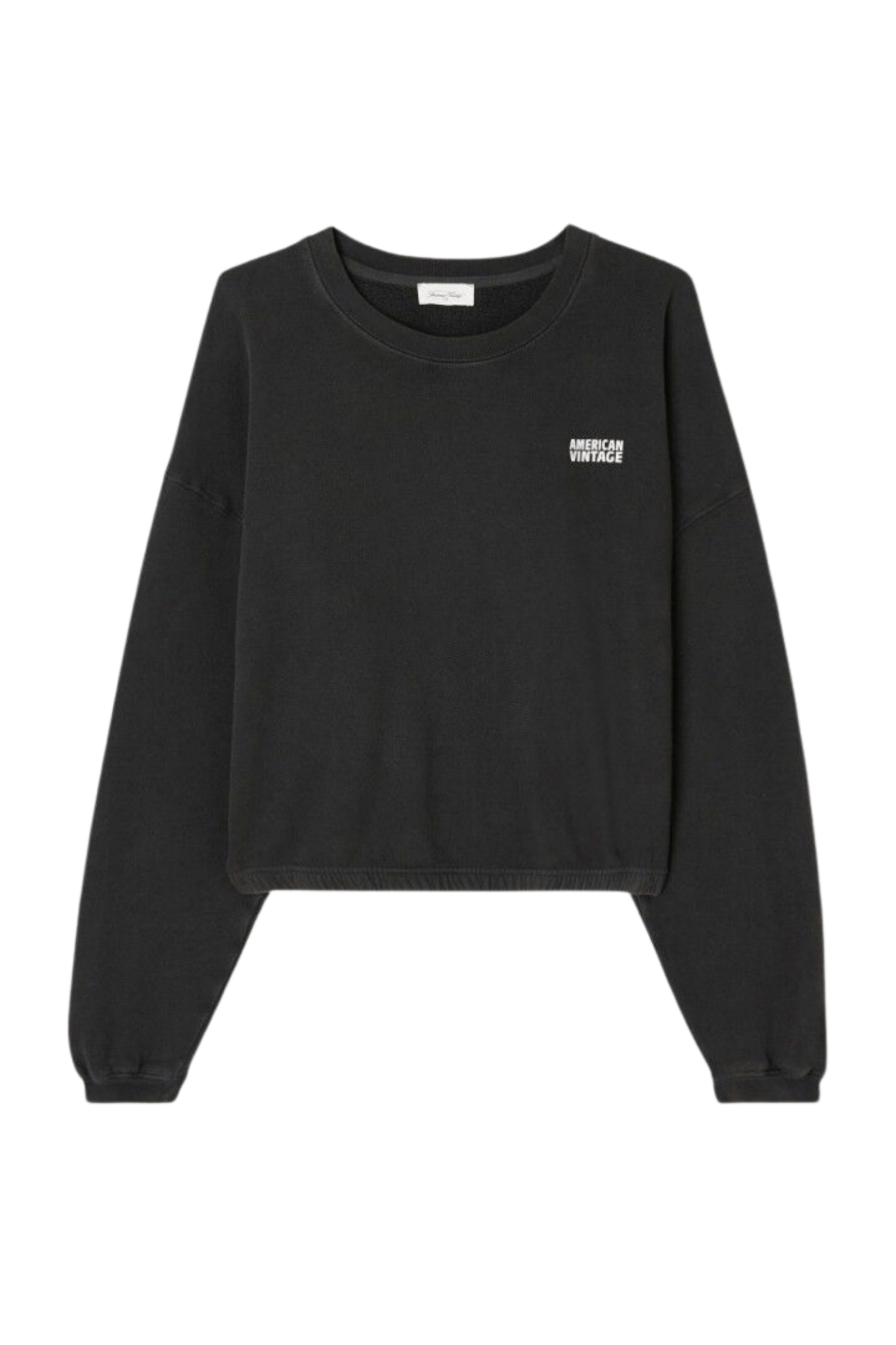 American Vintage IZUBIRD reglisse vintage cropped sweatshirt with crew neck – Dotique