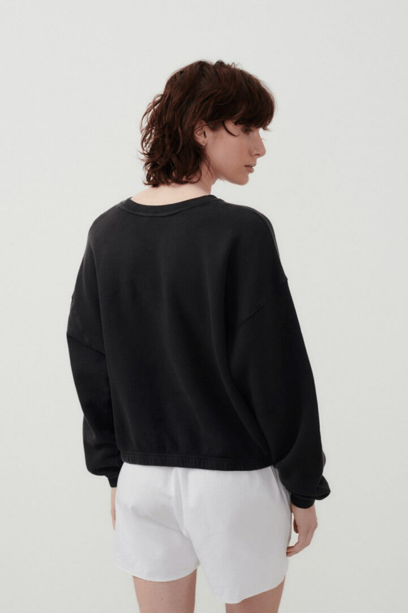 American Vintage IZUBIRD reglisse vintage cropped sweatshirt with crew neck – Dotique