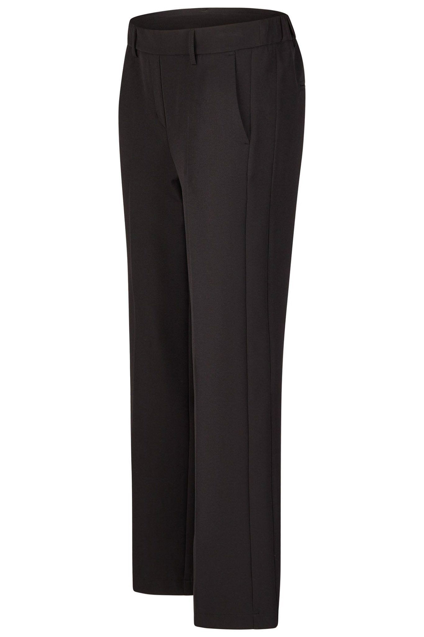 Anna Montana 1065 Angelika Wide Leg Trousers Black - Dotique