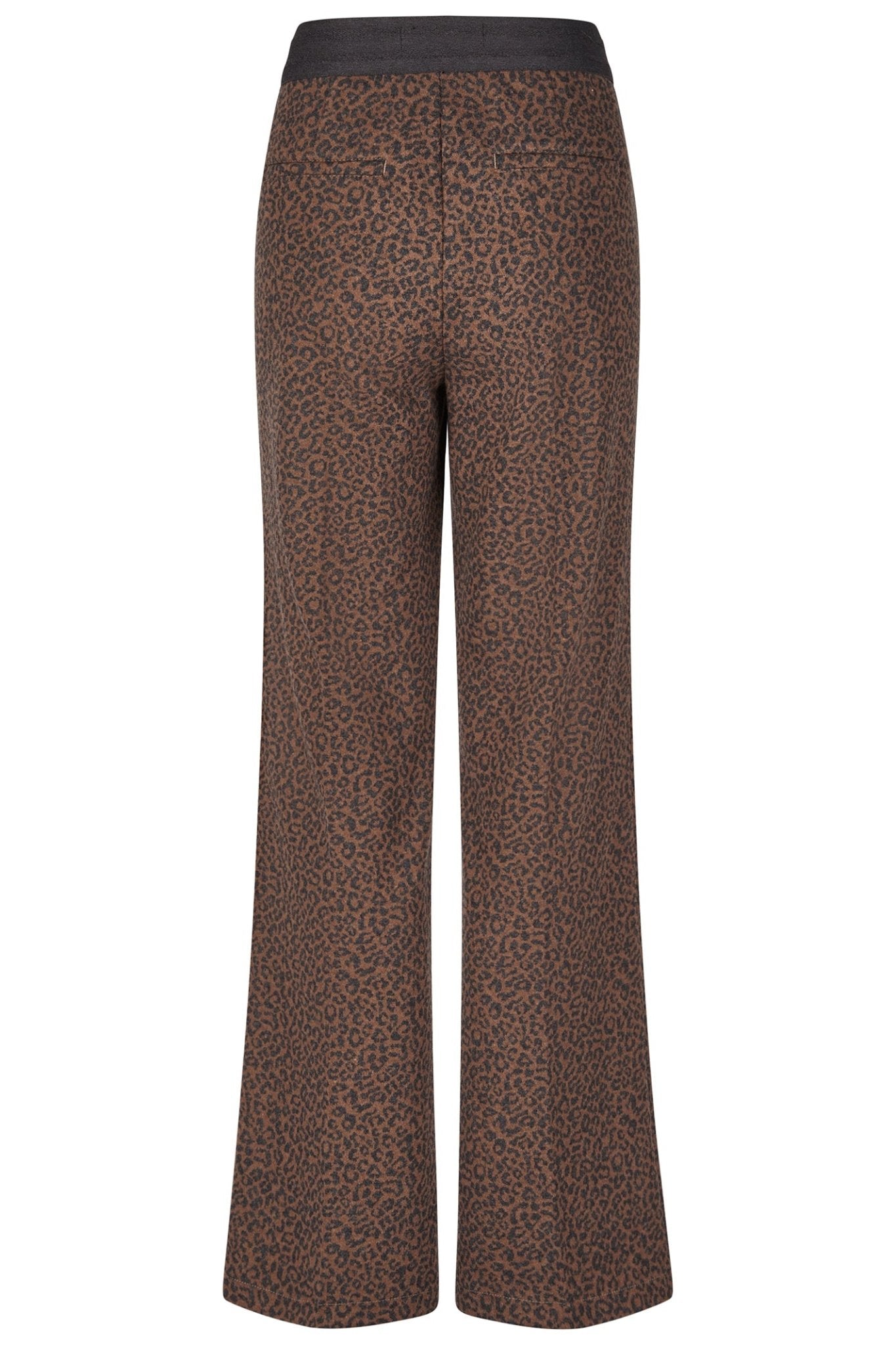 Anna Montana 1463 Mila Brown Wide Flexi Mexico Original Leopard Print Trousers - Dotique - Anna Montana
