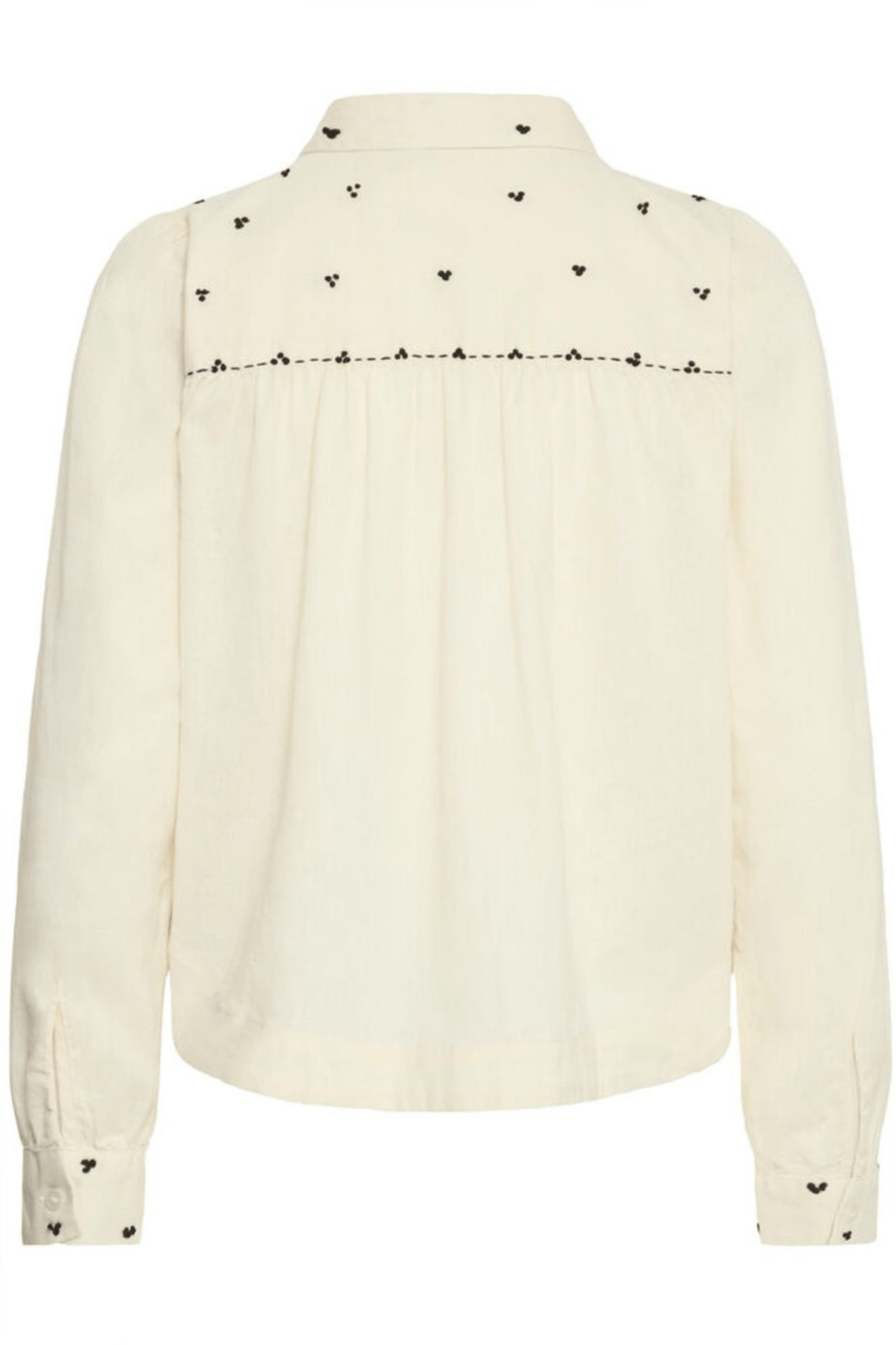 Atelier Rêve IRSWAN birch cotton shirt with embroidery at Dotique