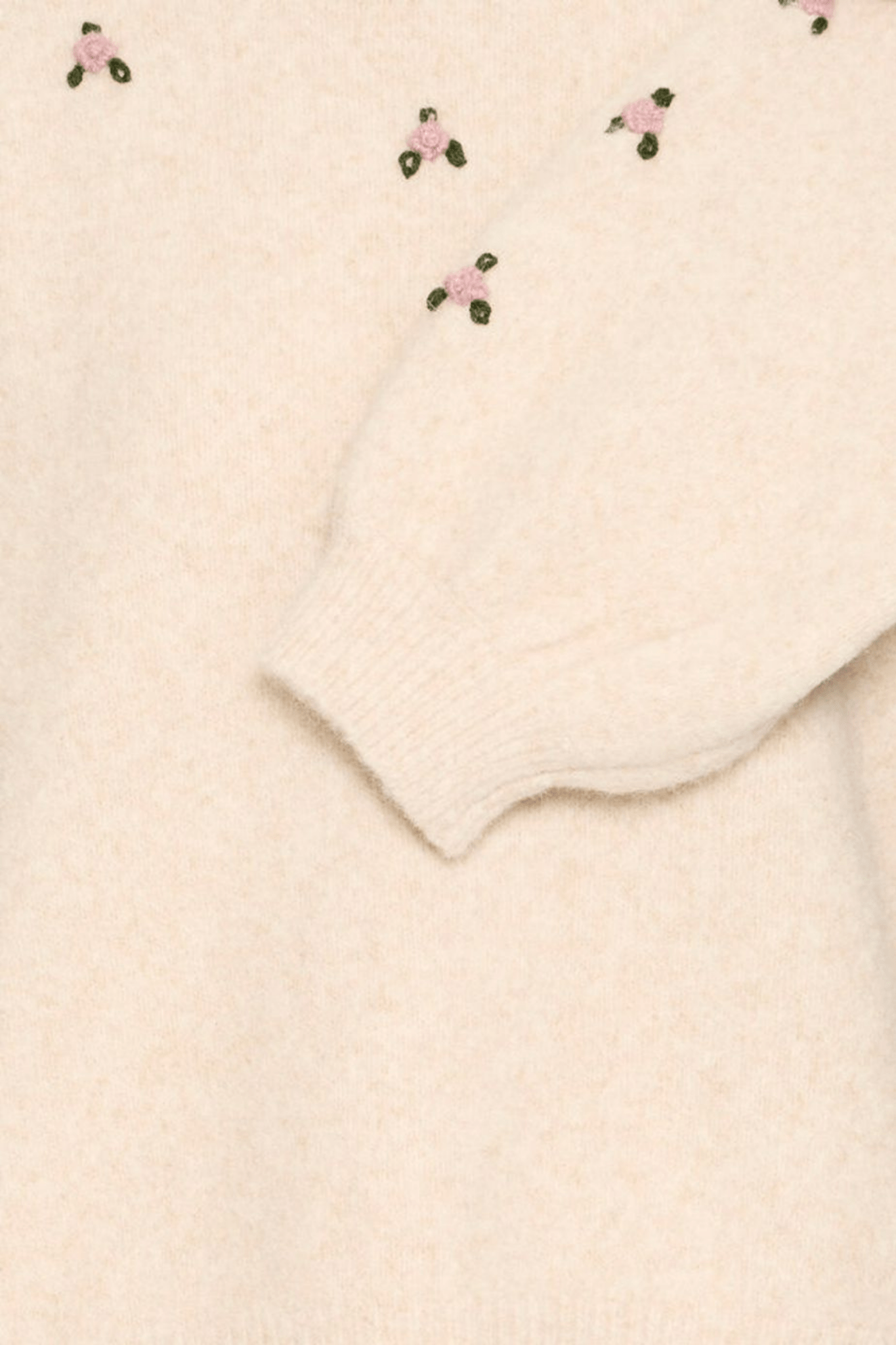 Atelier Rêve IRMORRIS maritime blue cardigan with floral embroidery at Dotique