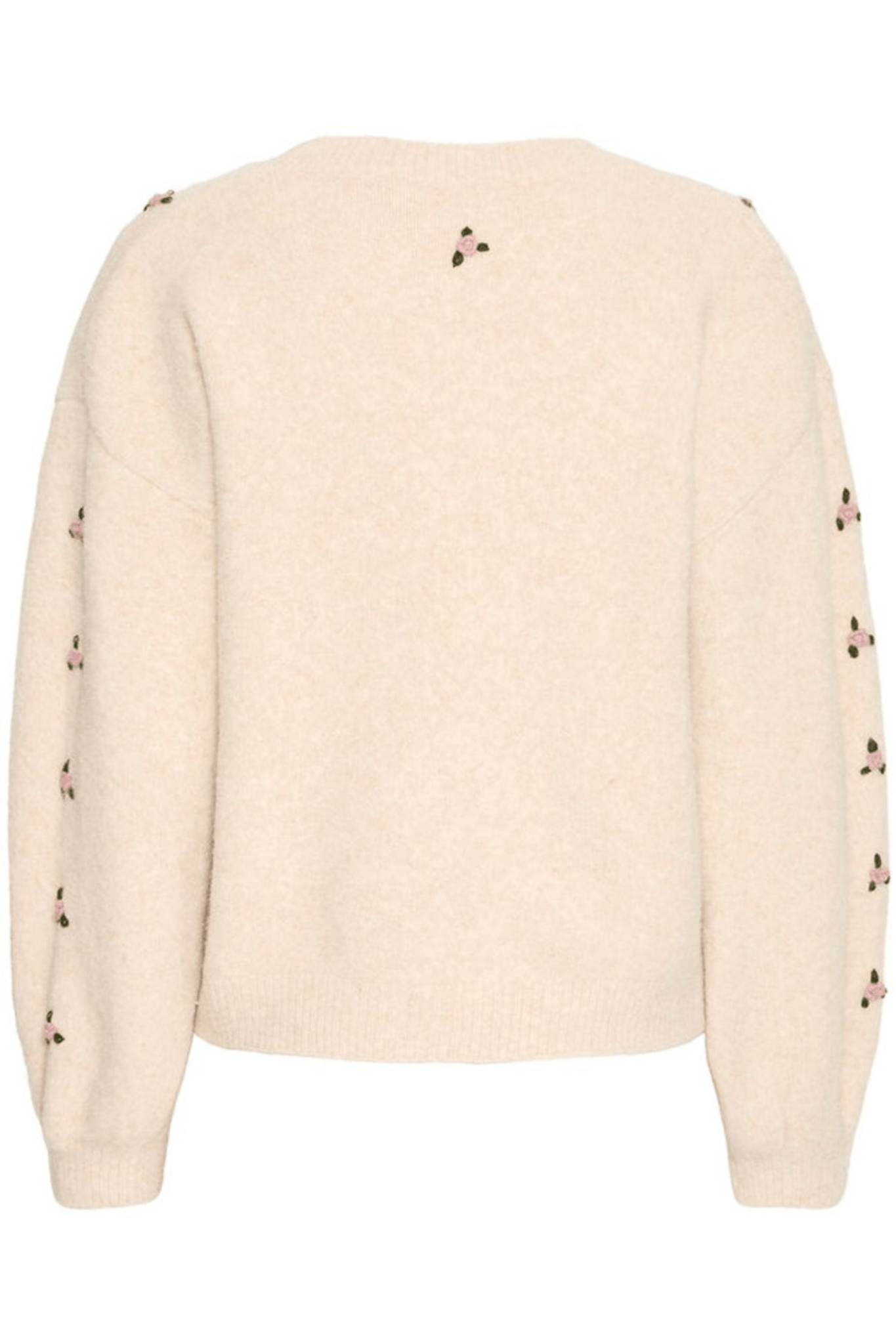 Atelier Rêve IRMORRIS maritime blue cardigan with floral embroidery at Dotique