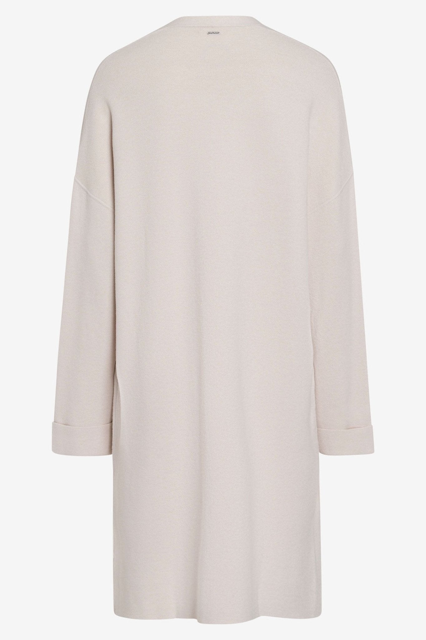 Brax Amanda 39-4004 59 Beige Open Front Knitted Coat Cardigan - Dotique Chesterfield