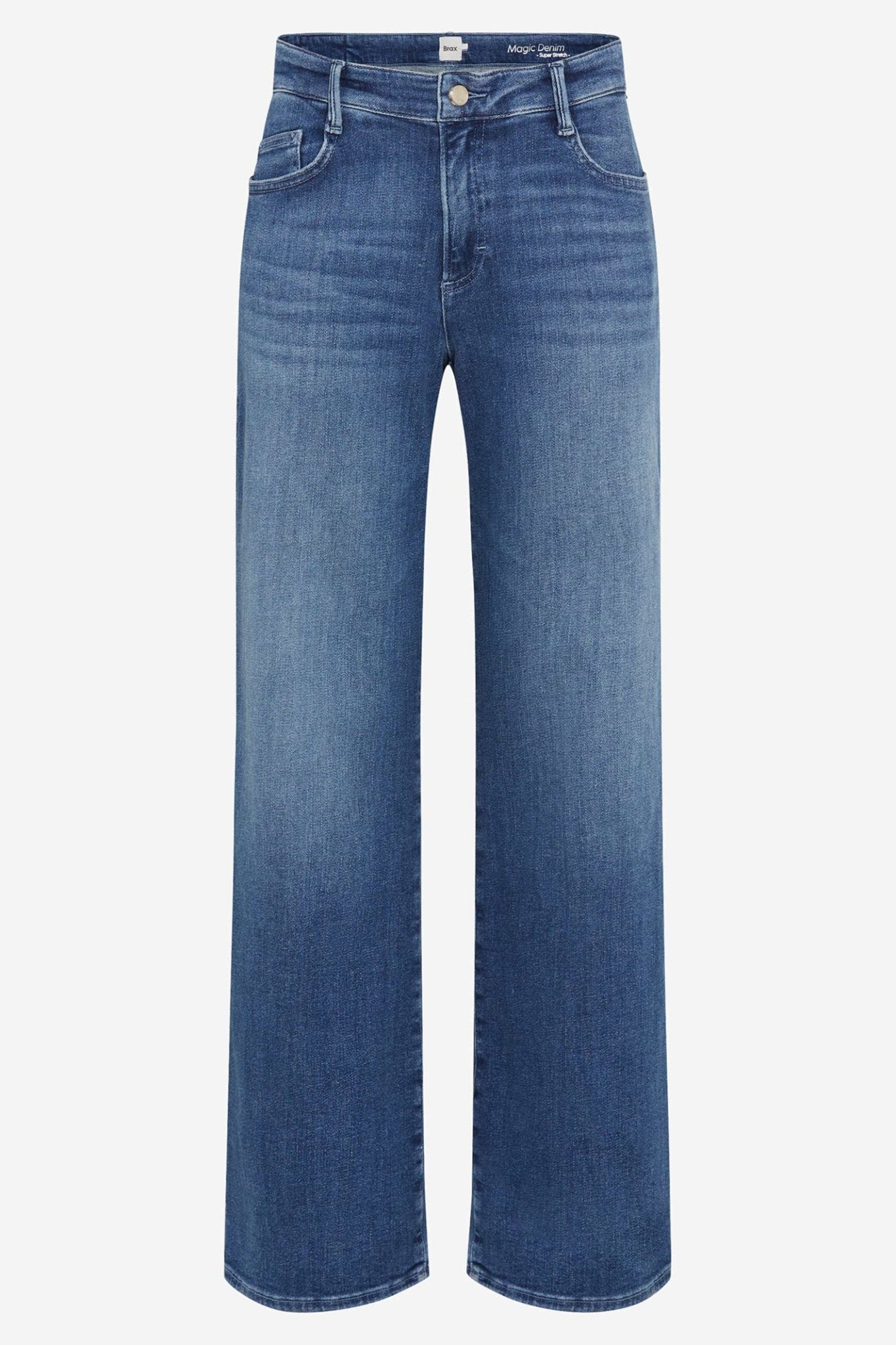 Blue jeans on a white background