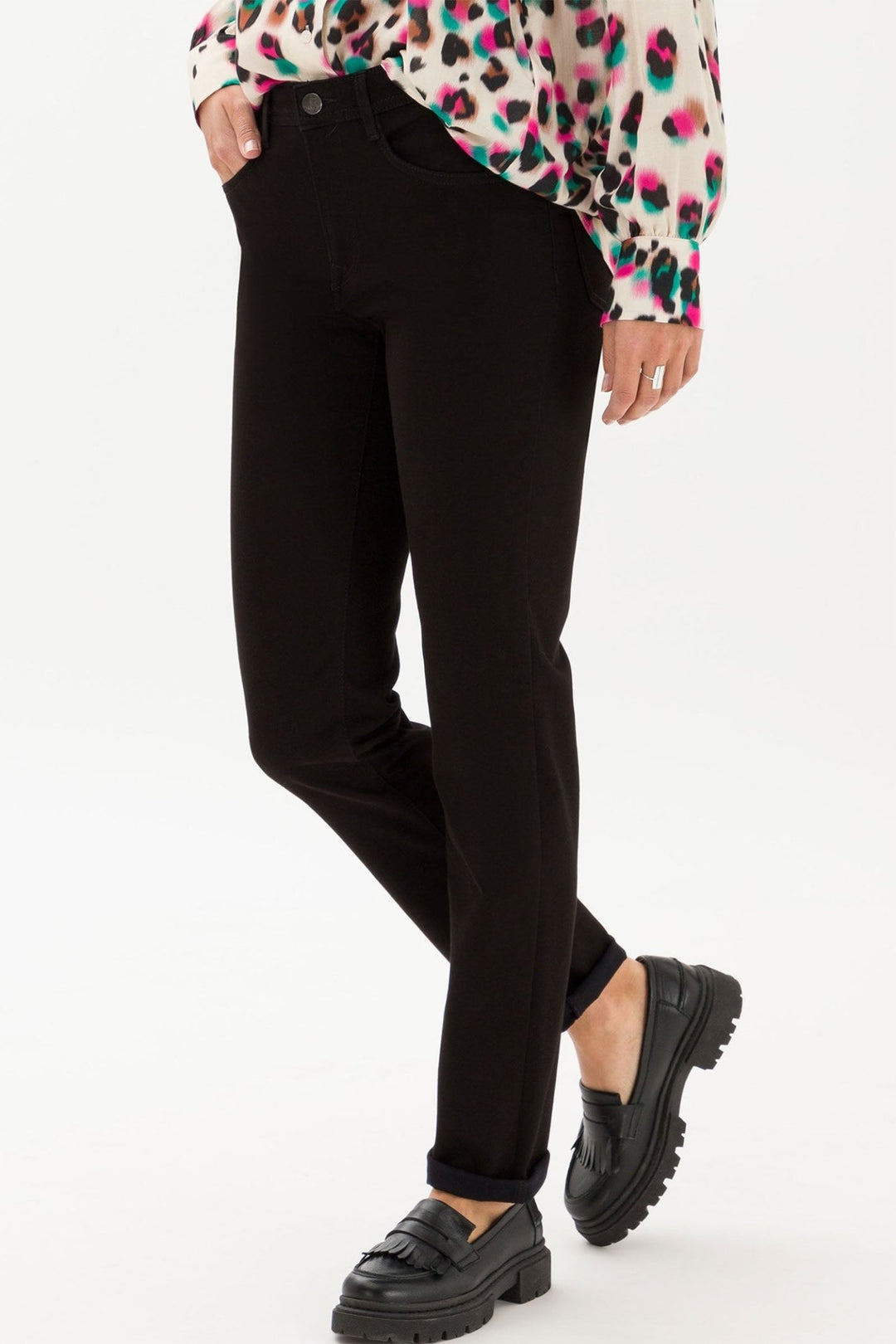 Brax Mary Five - Pocket Straight Leg Jeans Black Short Fit 71 - 1707 02 - Dotique - Brax