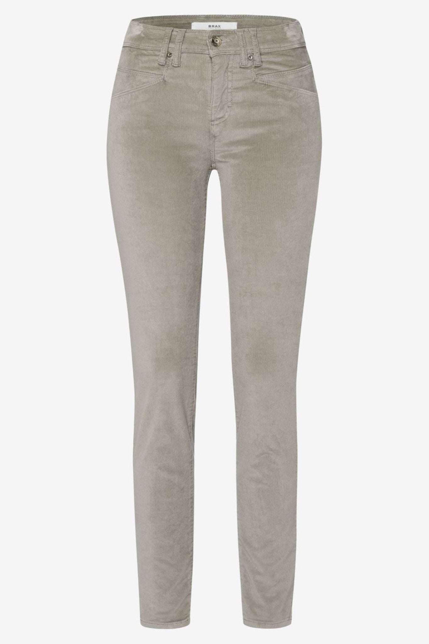 Brax Shakira 79-1634 07 Grey Skinny Cozy Cord Jeans - Dotique Chesterfield