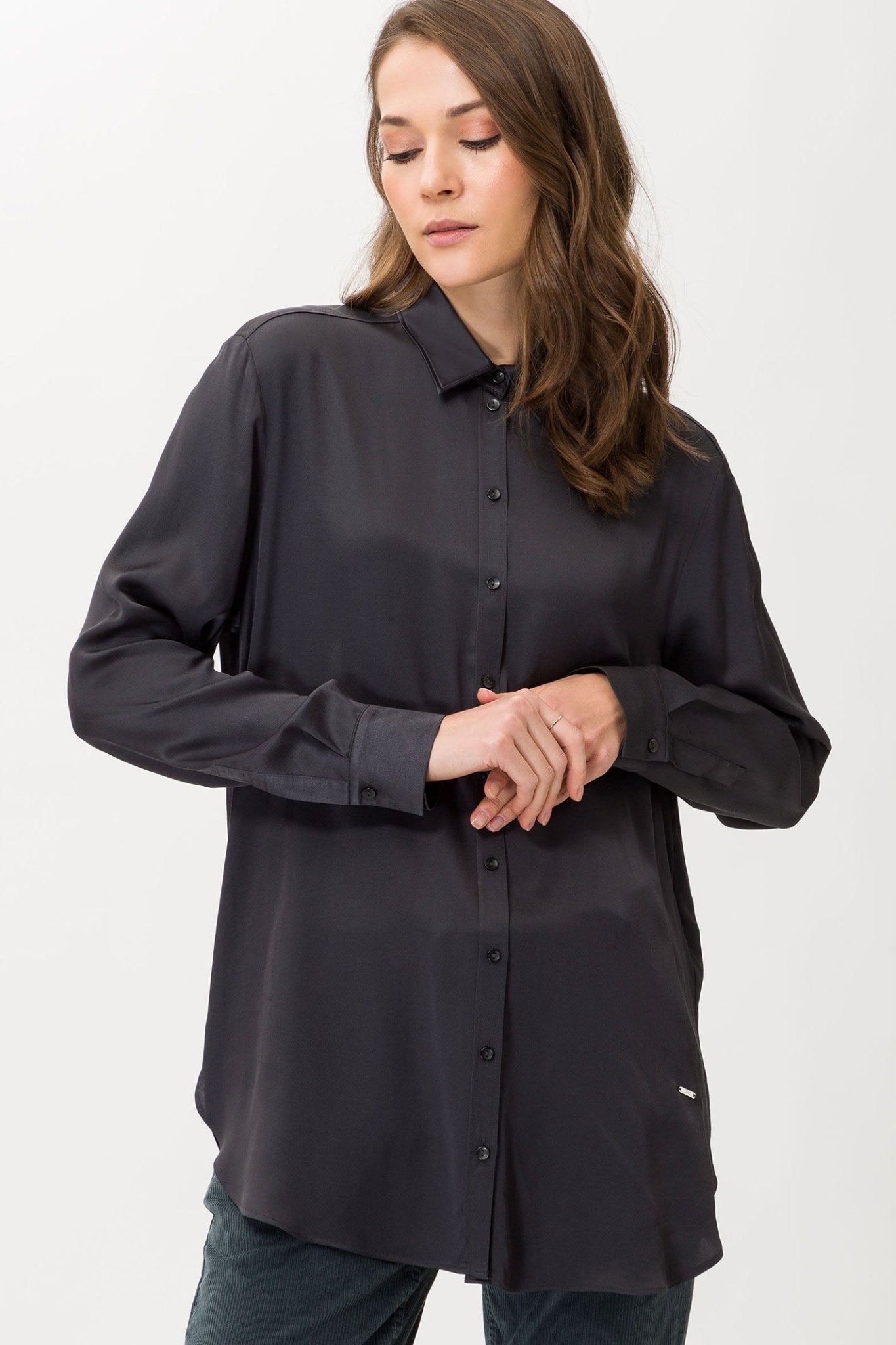 Brax Vic 49-9184 05 Slate Grey Shirt - Dotique Chesterfield