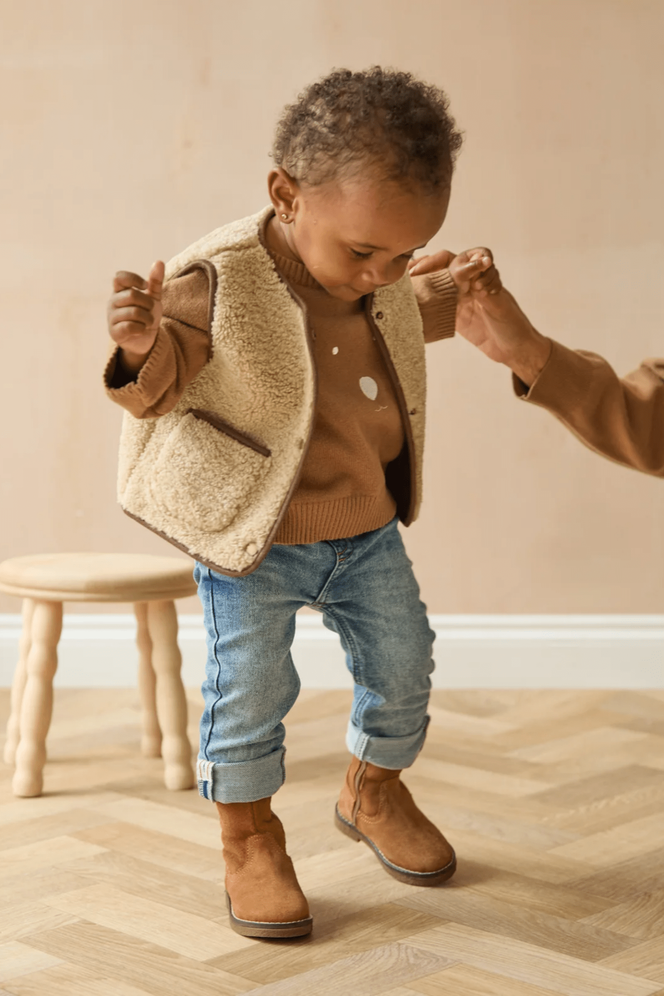 Chalk Mini Babies Cub Jumper Biscuit - Dotique - Chalk