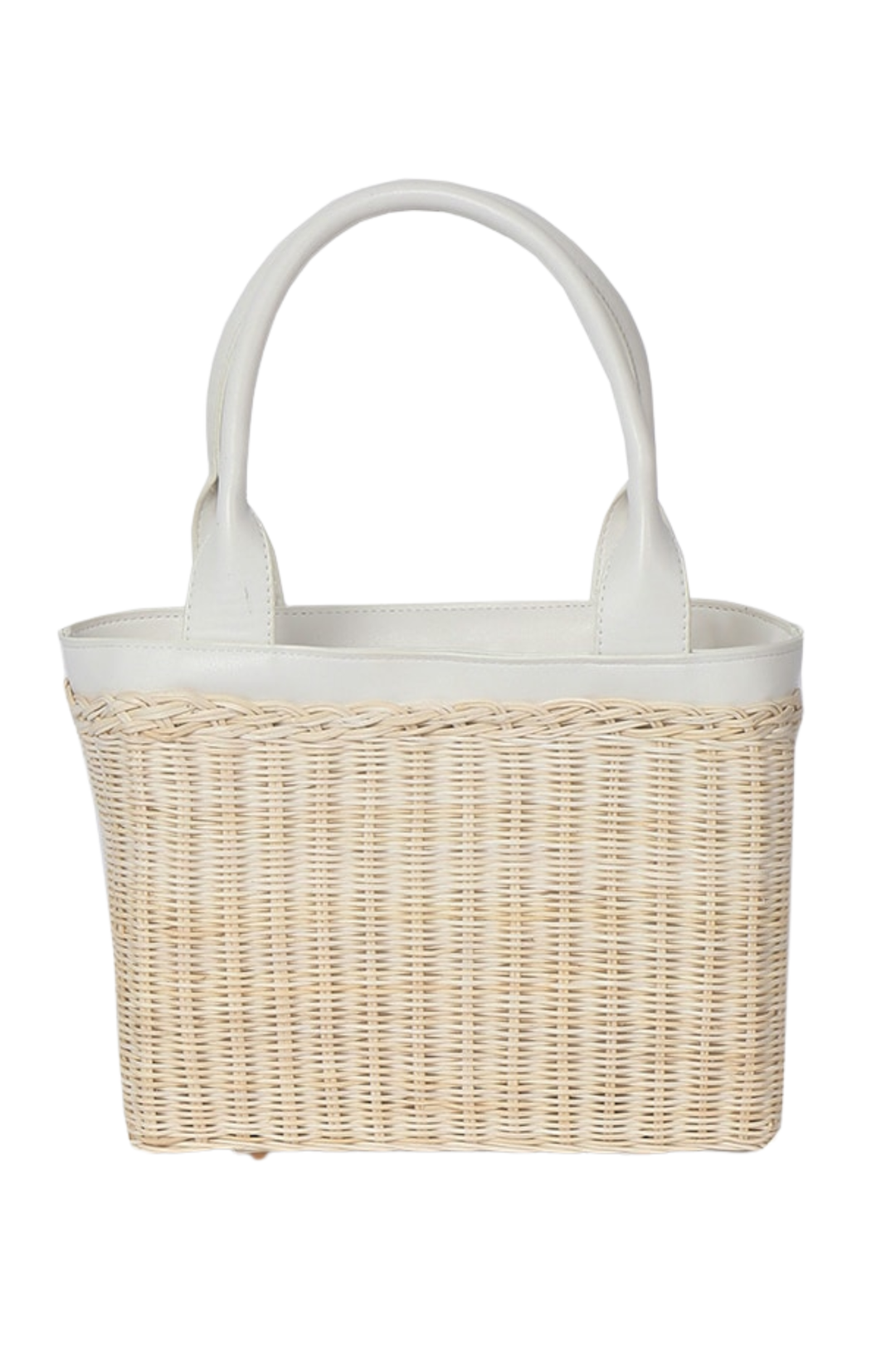 Pia Rossini Juno White Straw Beach Bag