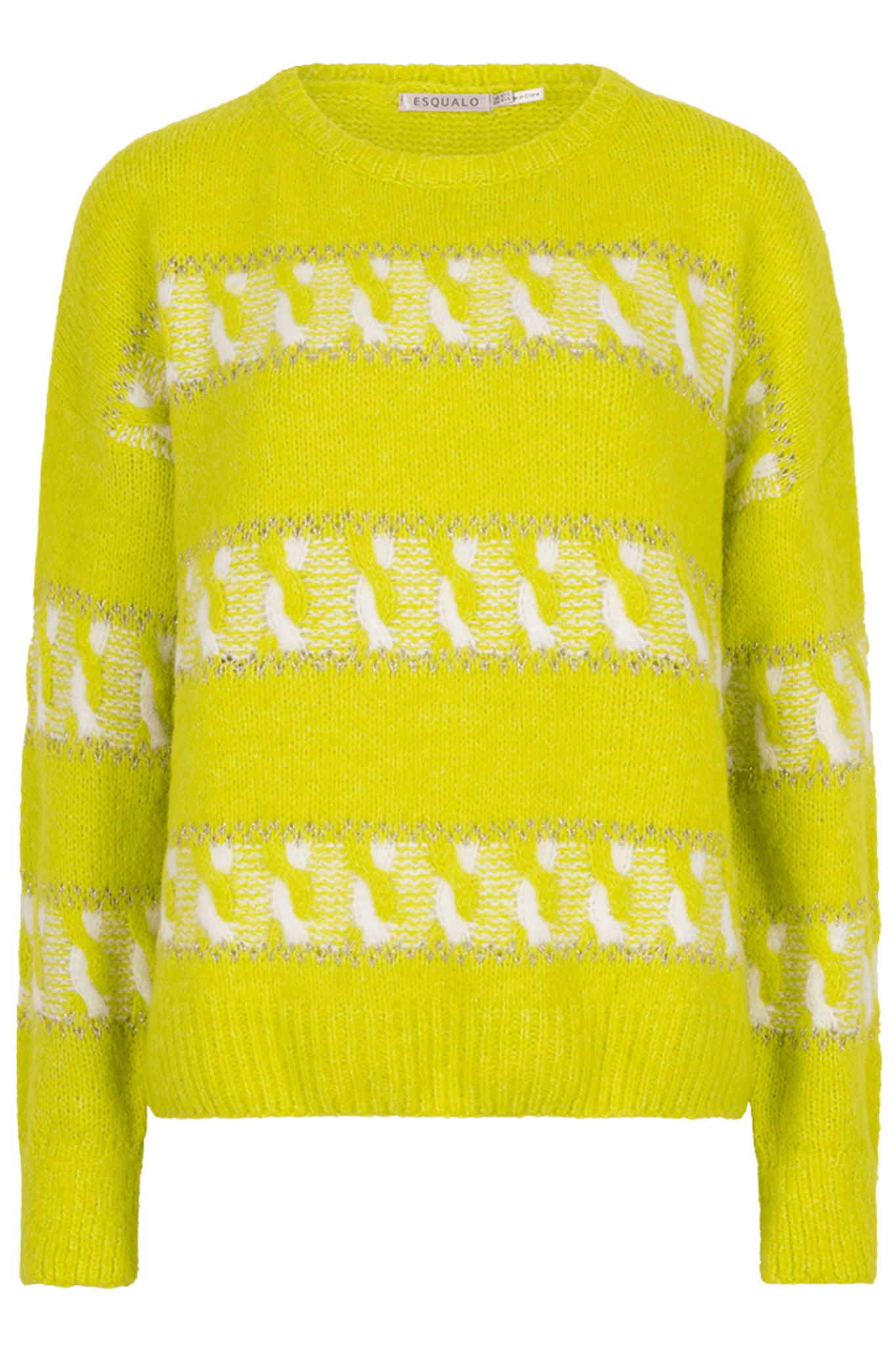 EsQualo 02514 City Lime Jumper Striped Jacquard - Dotique - EsQualo