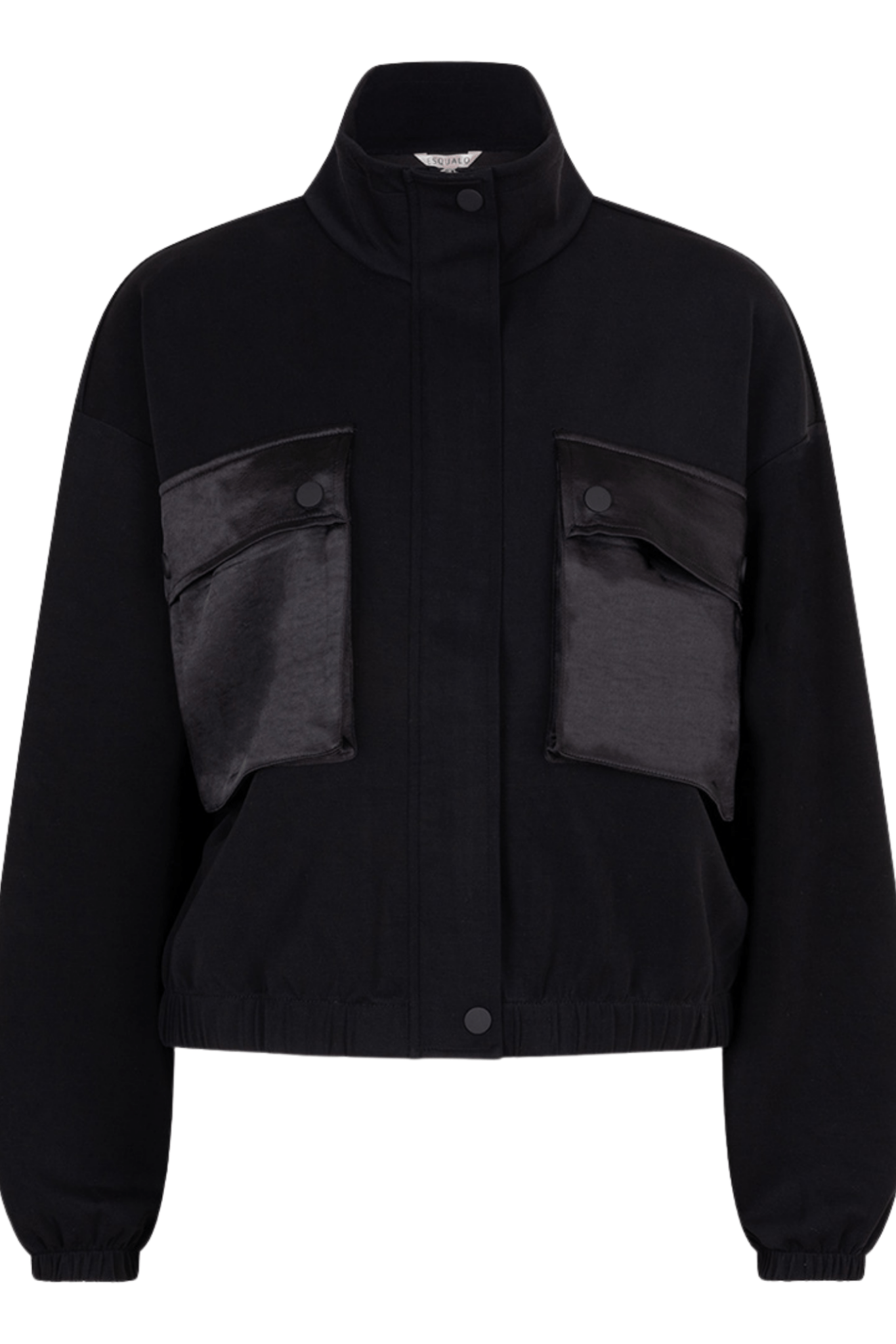 EsQualo 05501 Black Cardigan Bomber Modal - Dotique - EsQualo