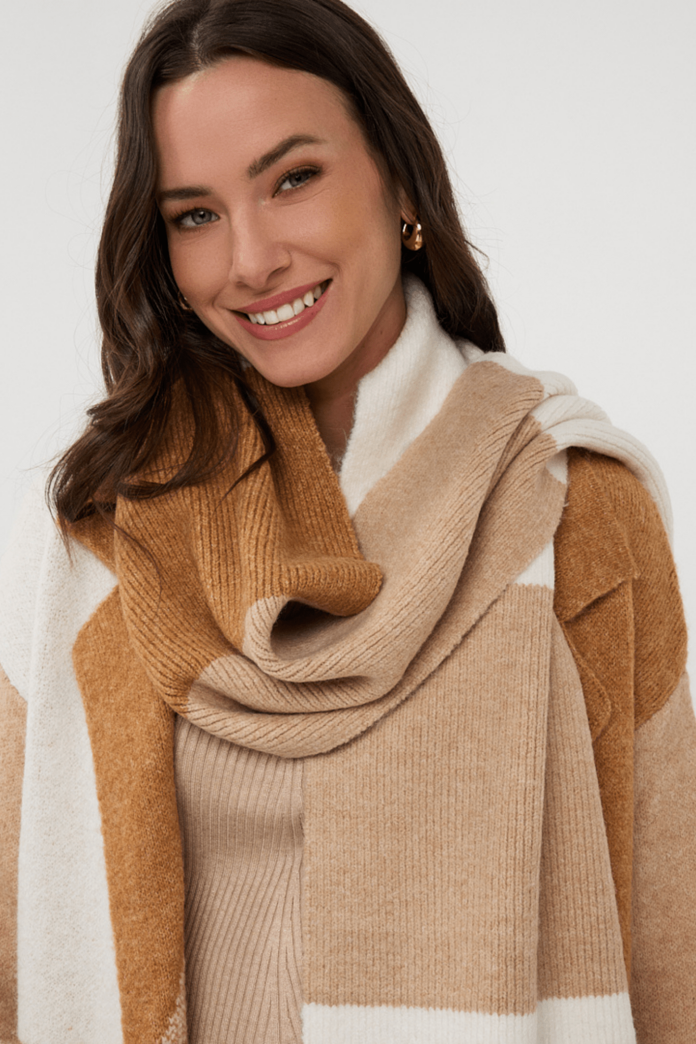 EsQualo 18509 Sand Scarf Colour Blocks - Dotique - EsQualo