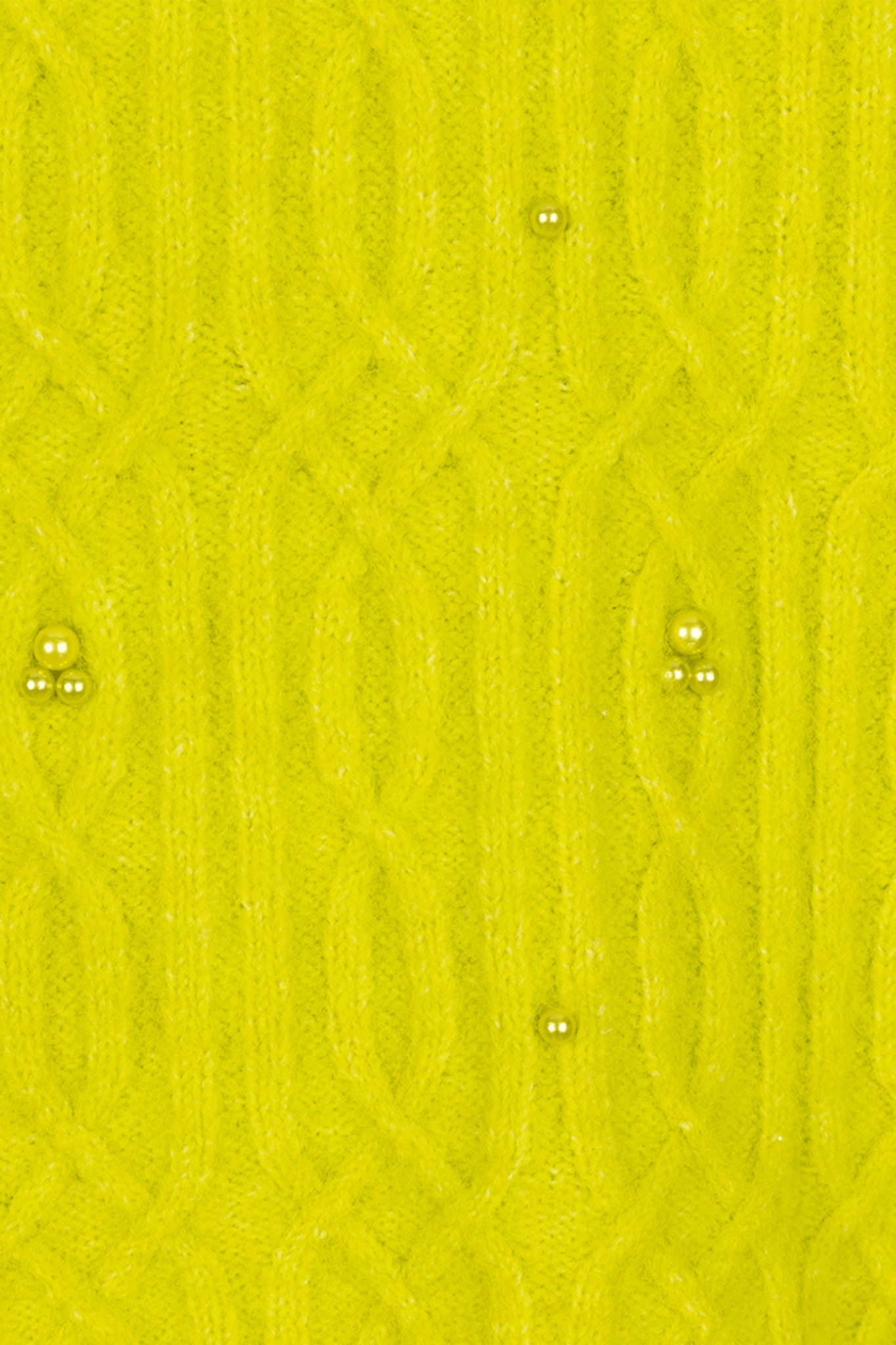 EsQualo 27525 City Lime Jumper with Pearls Cable Short Sleeves - Dotique - EsQualo