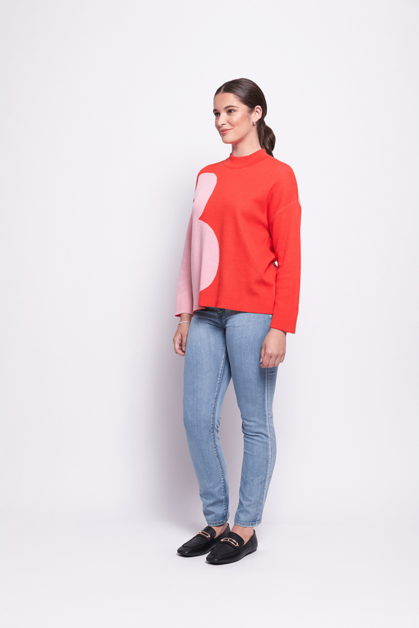 Foil FO8091 Orange Flower Zip Code Jumper - Dotique - Foil