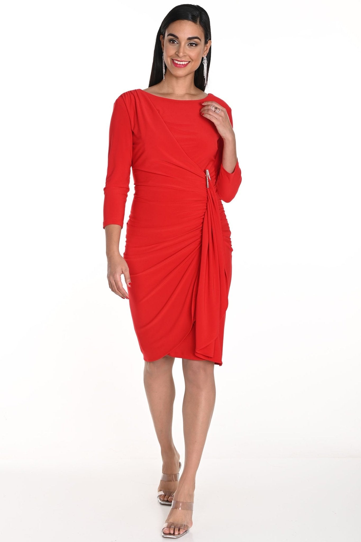 frank lyman red dress Catwalk - Frank Lyman red dress with statement ruffle hem. Was 289, Now 119. Size 14 only