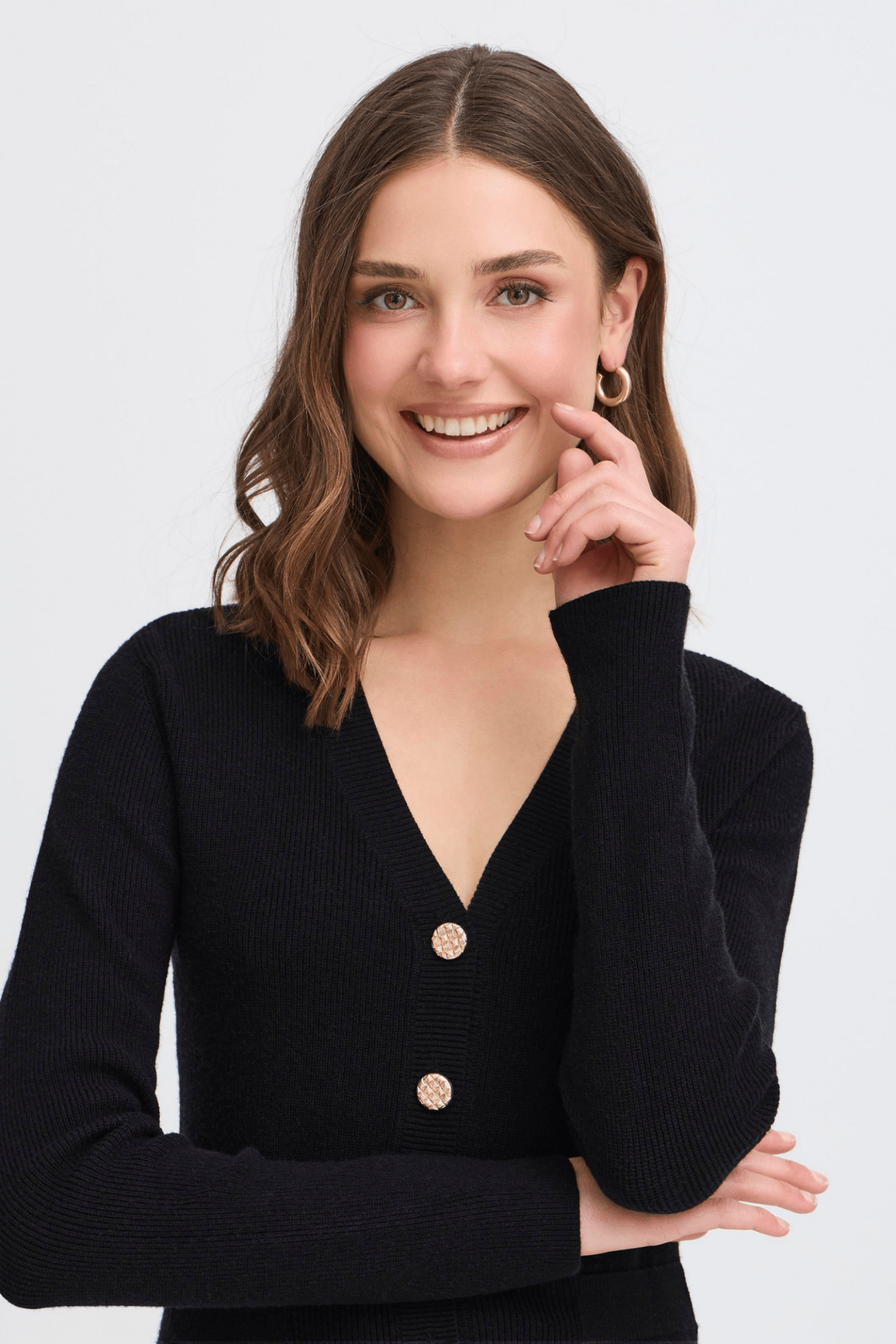 Fransa 20616190 FRNOVELLA Black Cardigan - Dotique - Fransa
