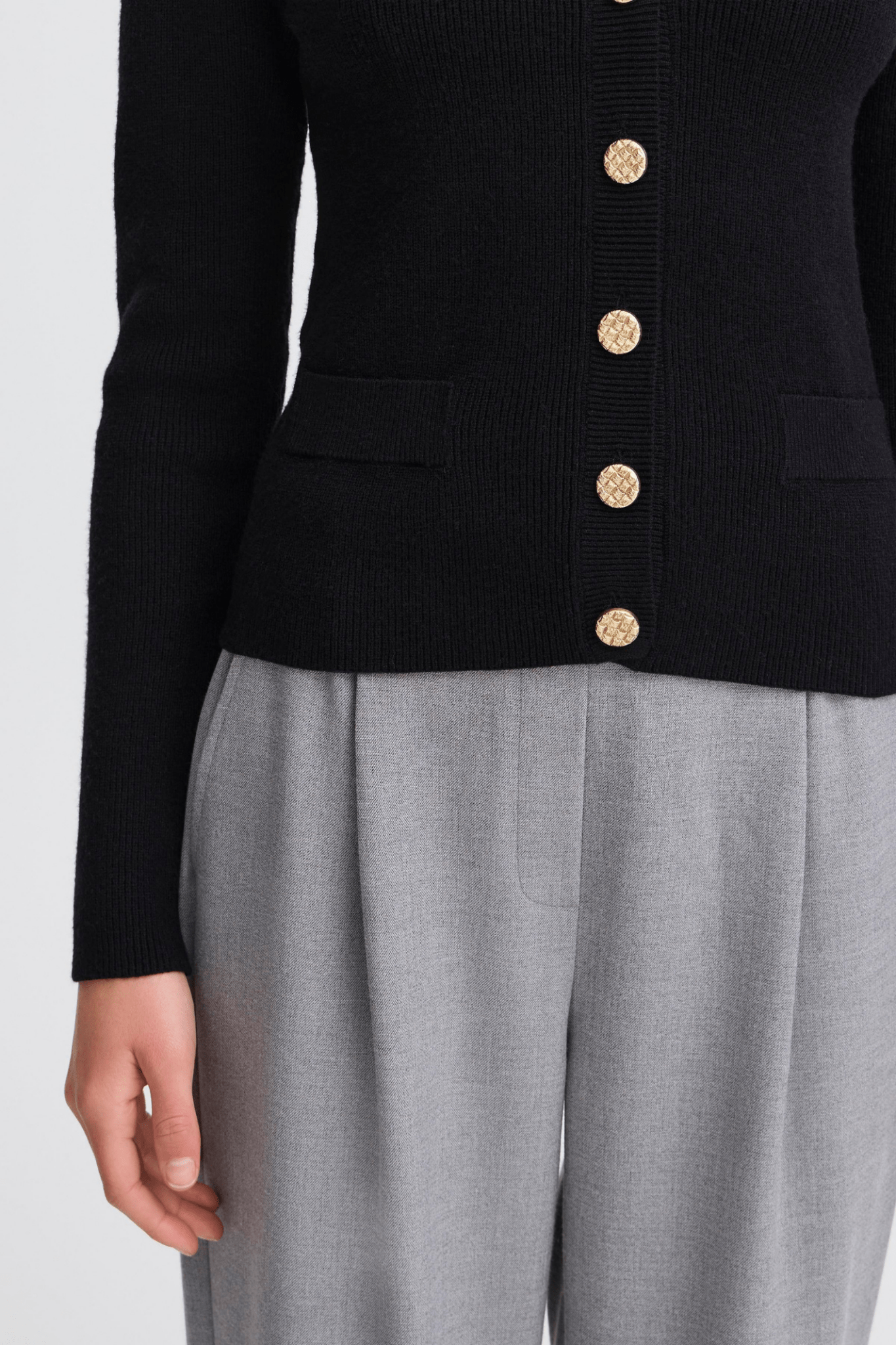 Fransa 20616190 FRNOVELLA Black Cardigan - Dotique - Fransa