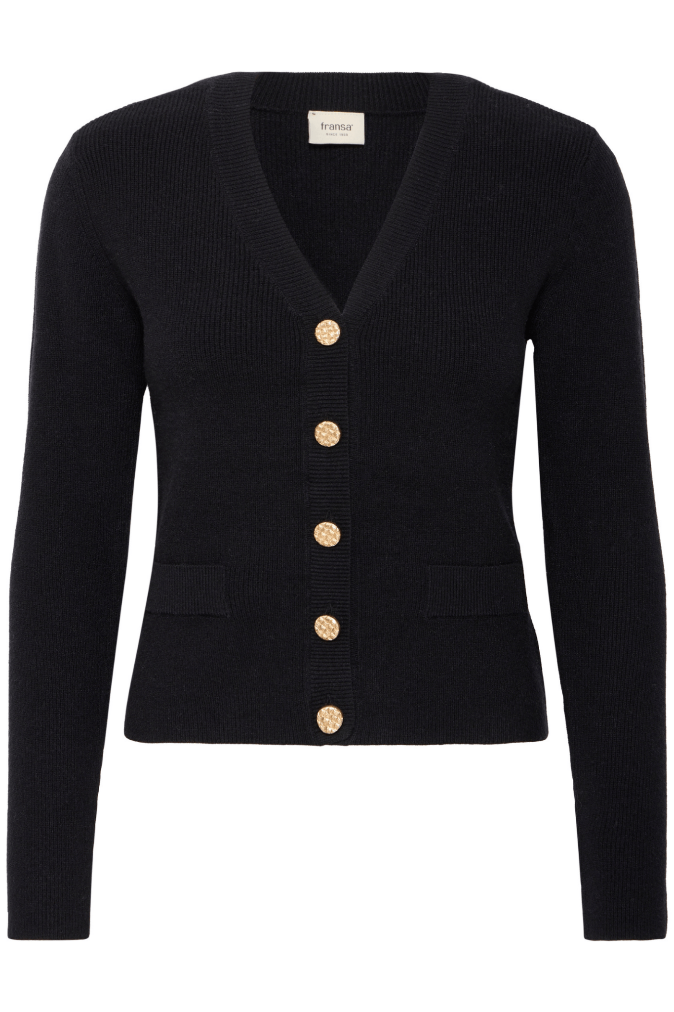 Fransa 20616190 FRNOVELLA Black Cardigan - Dotique - Fransa
