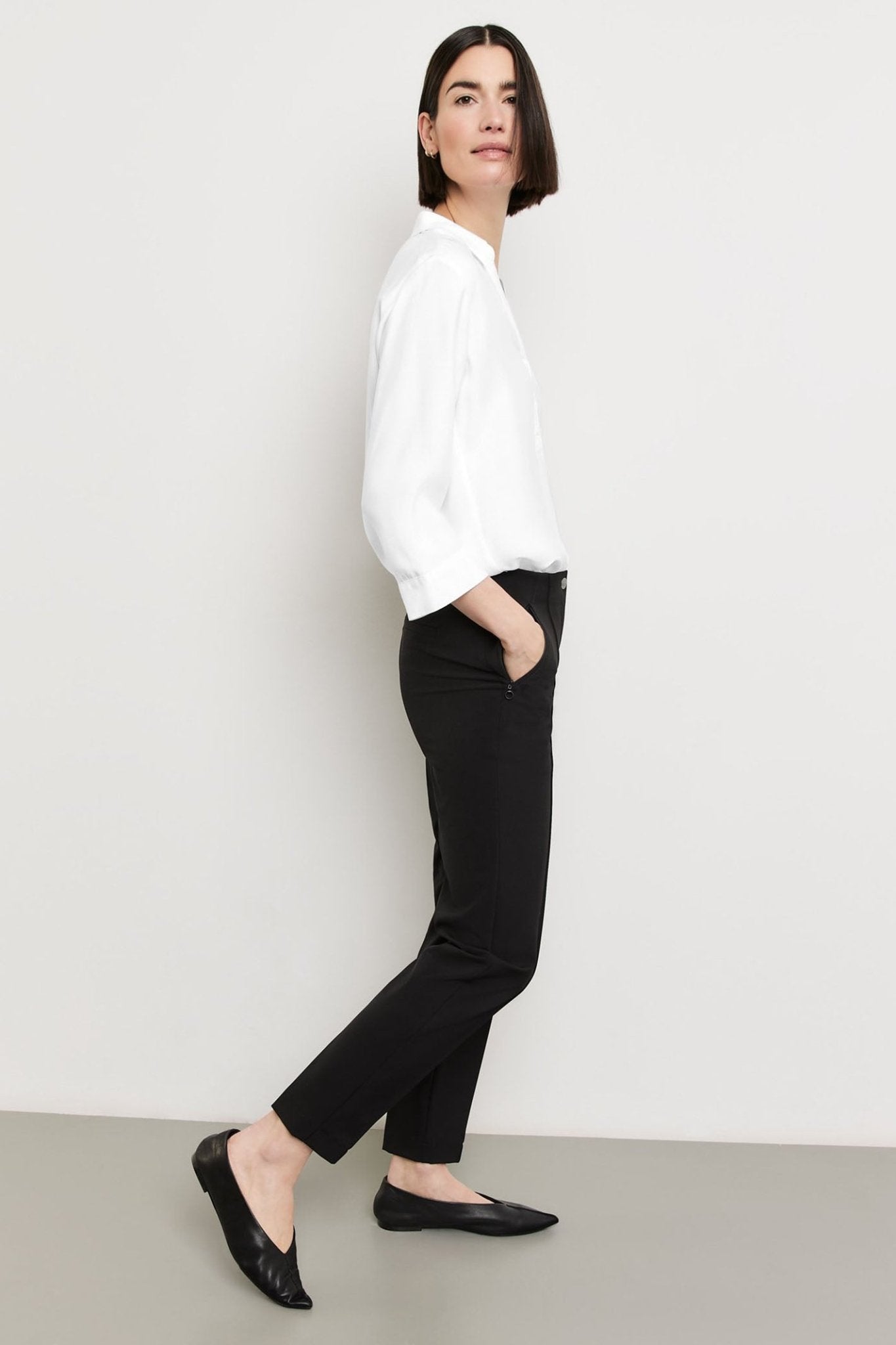 Gerry Weber 222003-66299 Black Slim Fit Trousers - Dotique Chesterfield