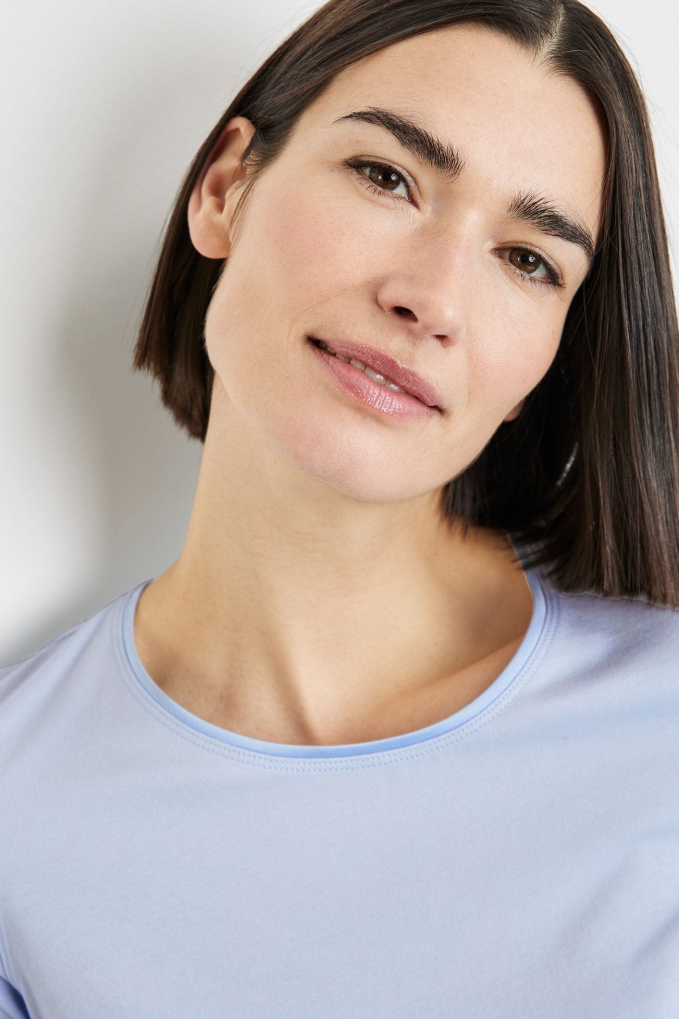 Gerry Weber 977048-44000 Light Blue Round Neck T-Shirt - Dotique Chesterfield