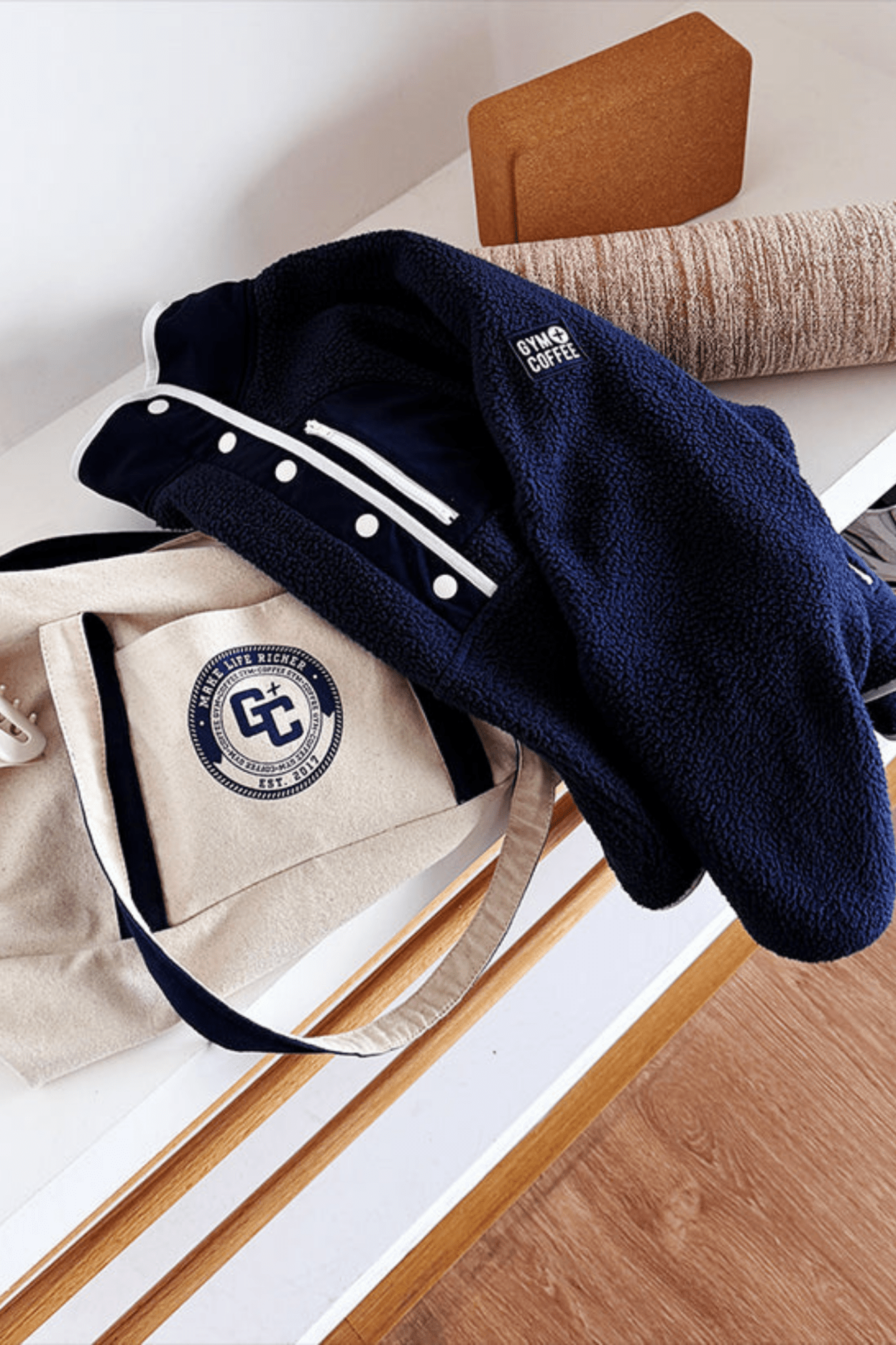 Gym+Coffee Canvas Tote - Twlight Navy - Dotique - Gym+Coffee