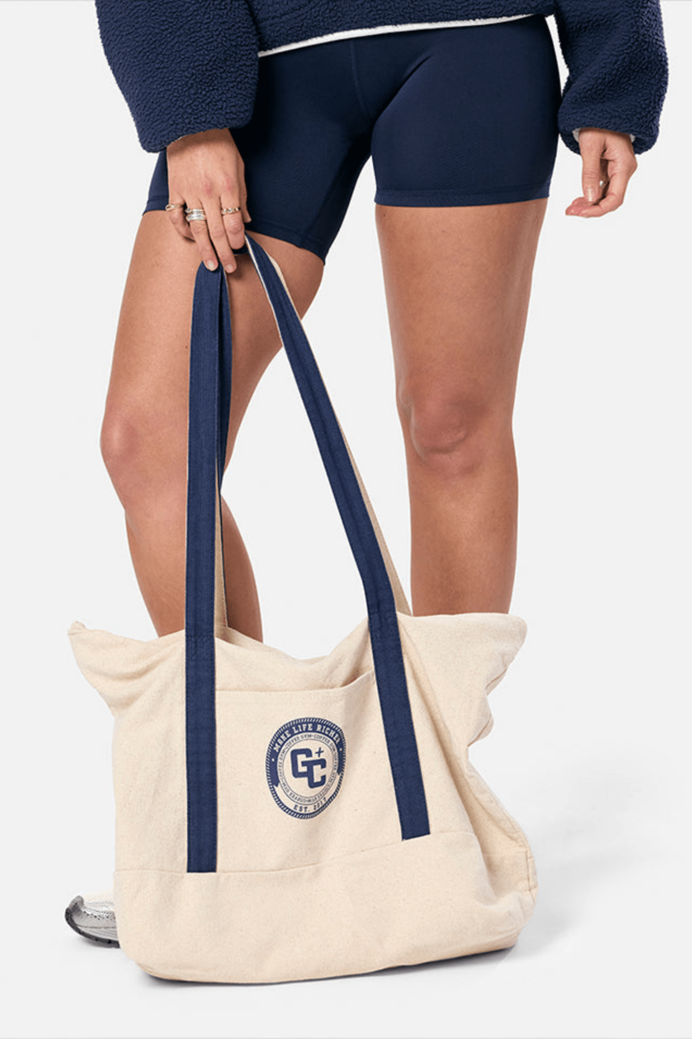 Gym+Coffee Canvas Tote - Twlight Navy - Dotique - Gym+Coffee