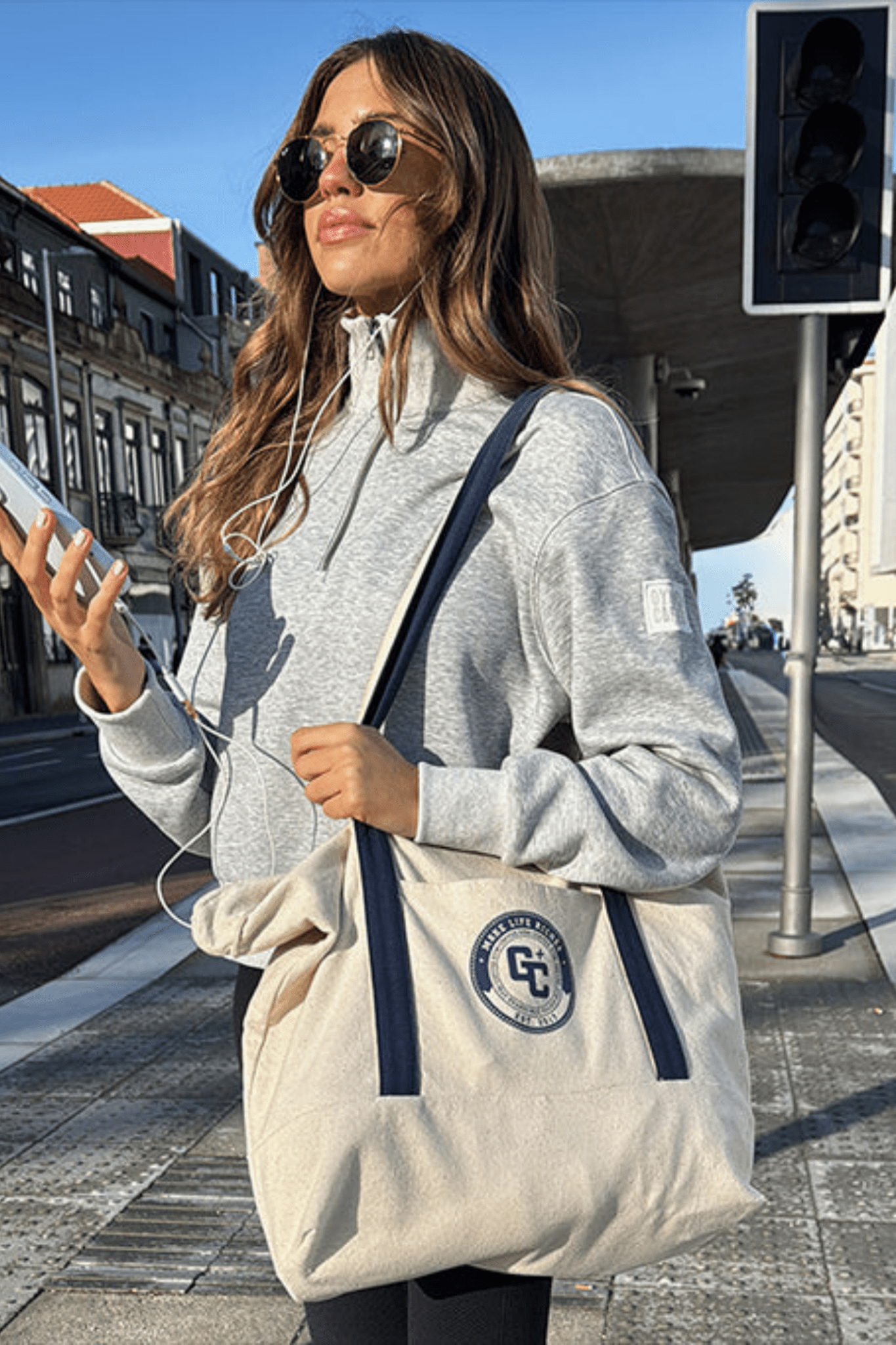 Gym+Coffee Canvas Tote - Twlight Navy - Dotique - Gym+Coffee