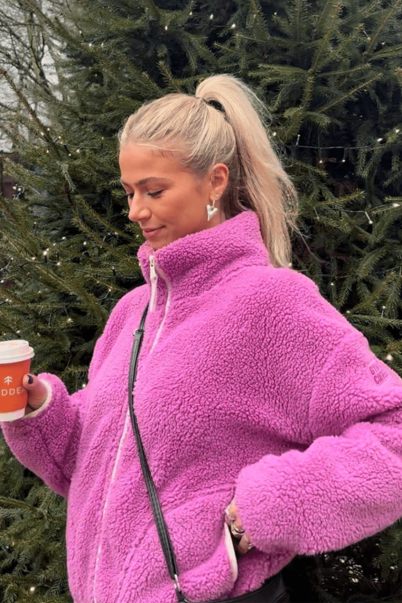 Gym+Coffee Industry Fleece High Collar Jacket Crisp Pink - Dotique - Gym+Coffee