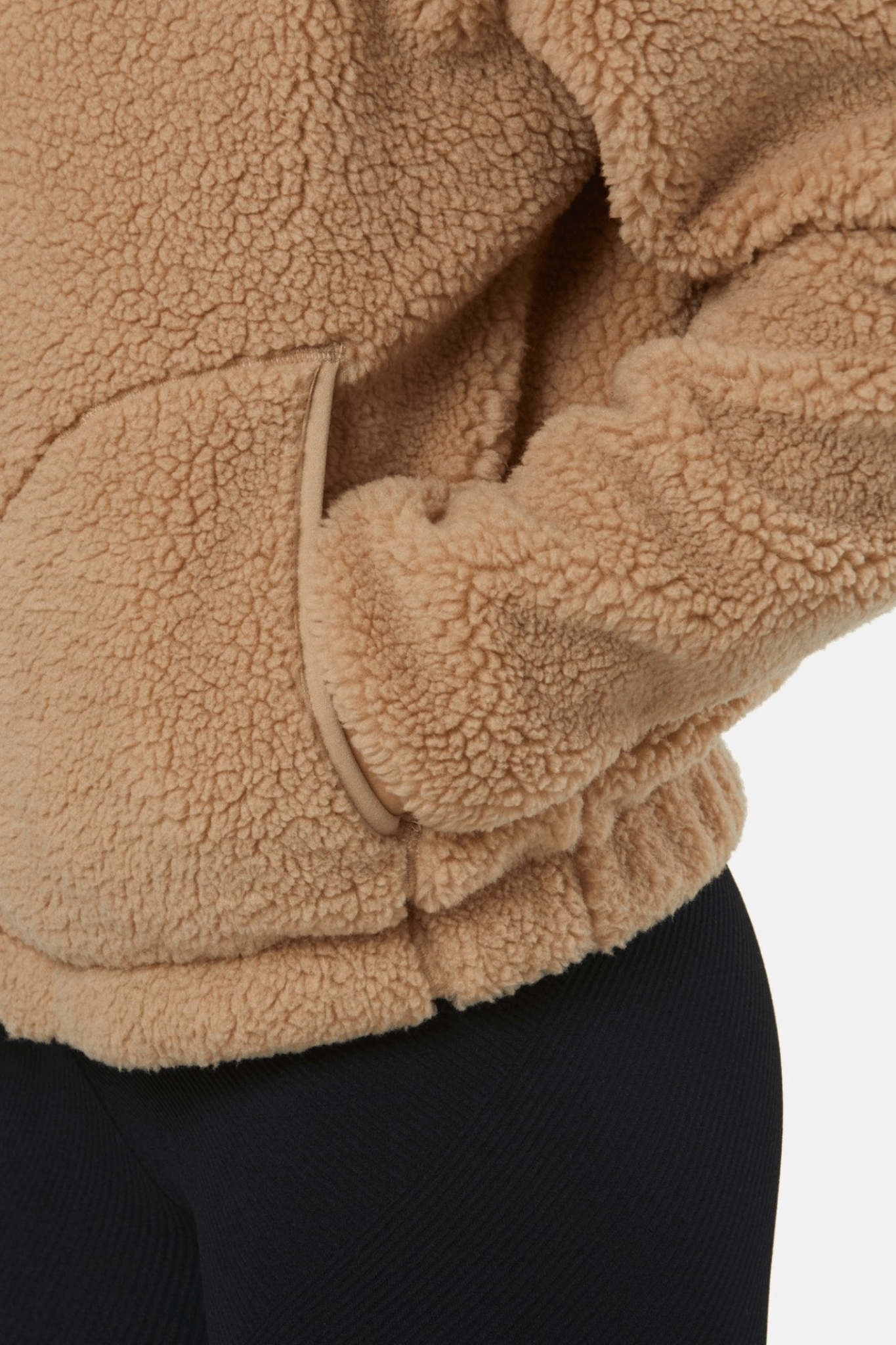 Gym+Coffee Industry Fleece High Collar Jacket (w) - Sandstone - Dotique - Gym+Coffee