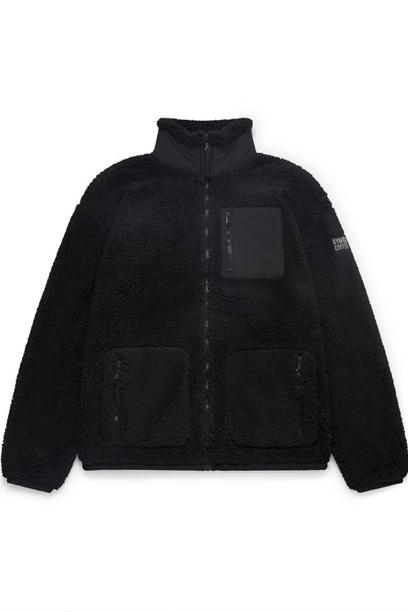 Gym+Coffee Industry Fleece Jacket (unisex) - Black - Dotique - Gym+Coffee