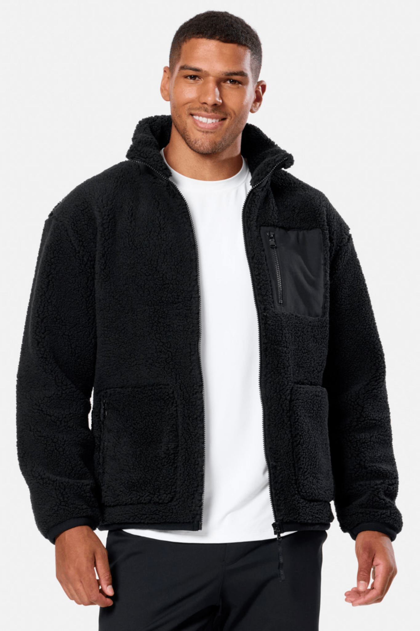 Gym+Coffee Industry Fleece Jacket (unisex) - Black - Dotique - Gym+Coffee