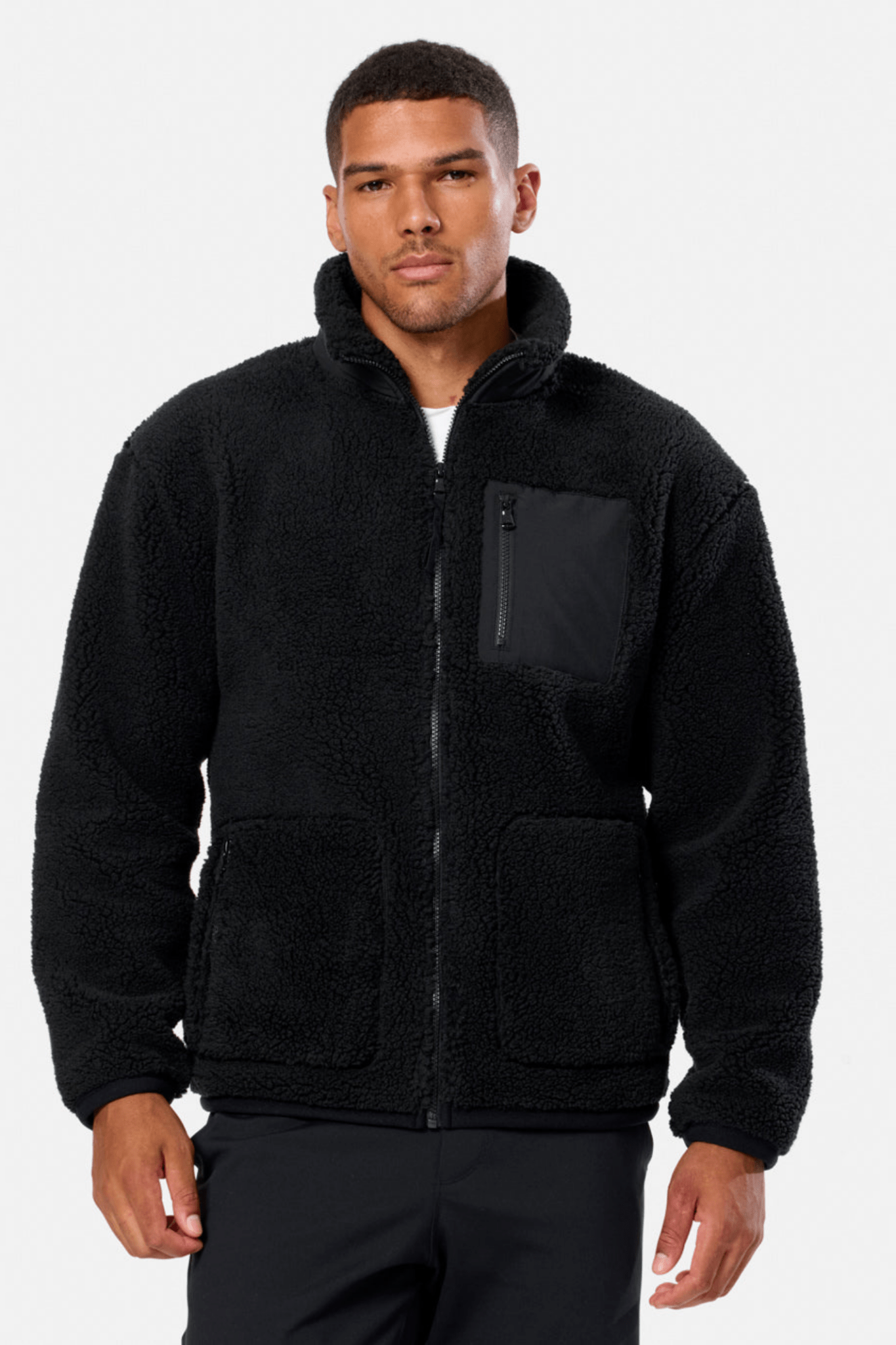 Gym+Coffee Industry Fleece Jacket (unisex) - Black - Dotique - Gym+Coffee