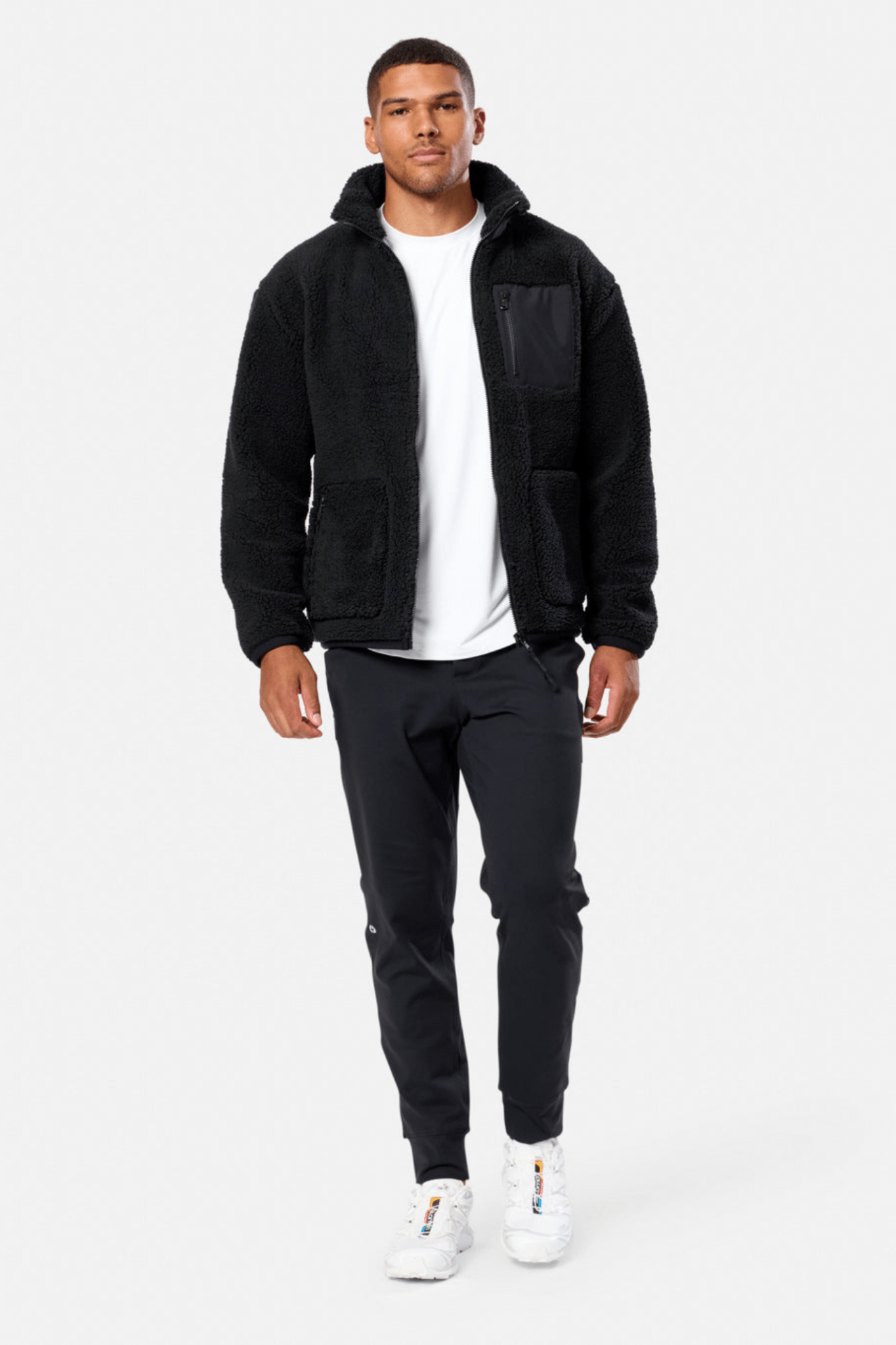 Gym+Coffee Industry Fleece Jacket (unisex) - Black - Dotique - Gym+Coffee