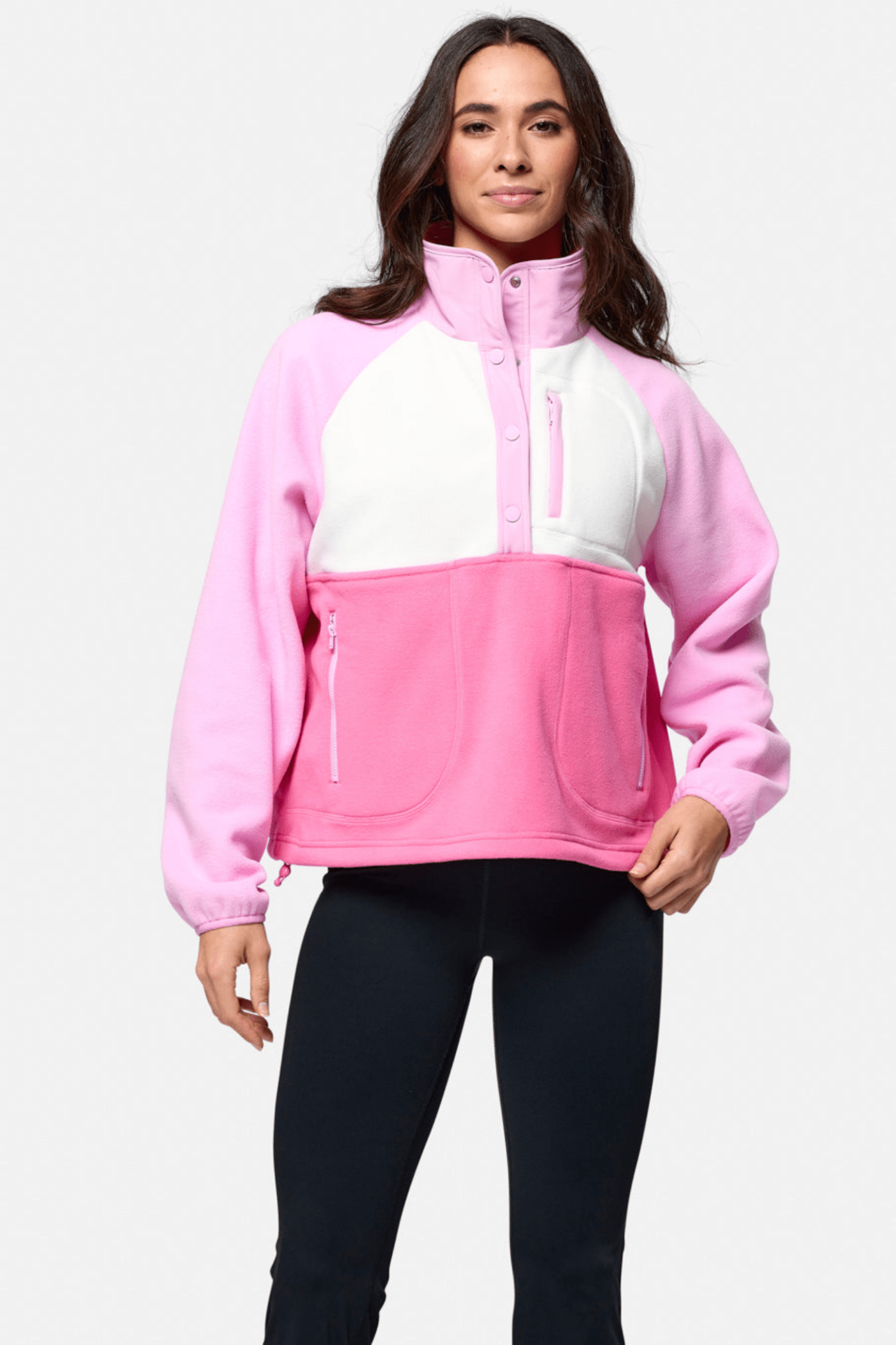 Gym+Coffee Snap Polar Fleece - Cotton Candy - Dotique - Gym+Coffee