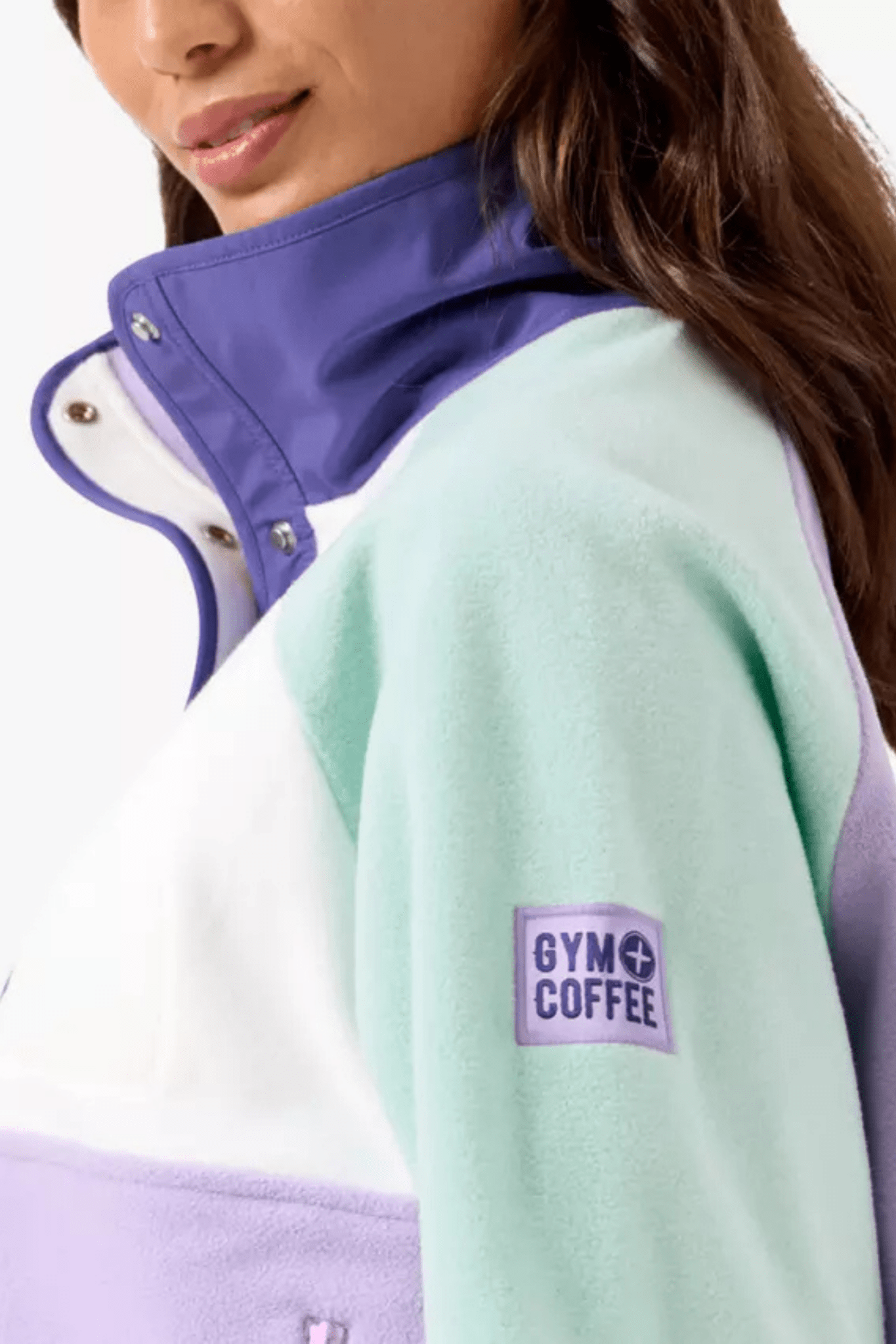 Gym+Coffee Snap Polar Fleece - Lilac - Dotique - Gym+Coffee