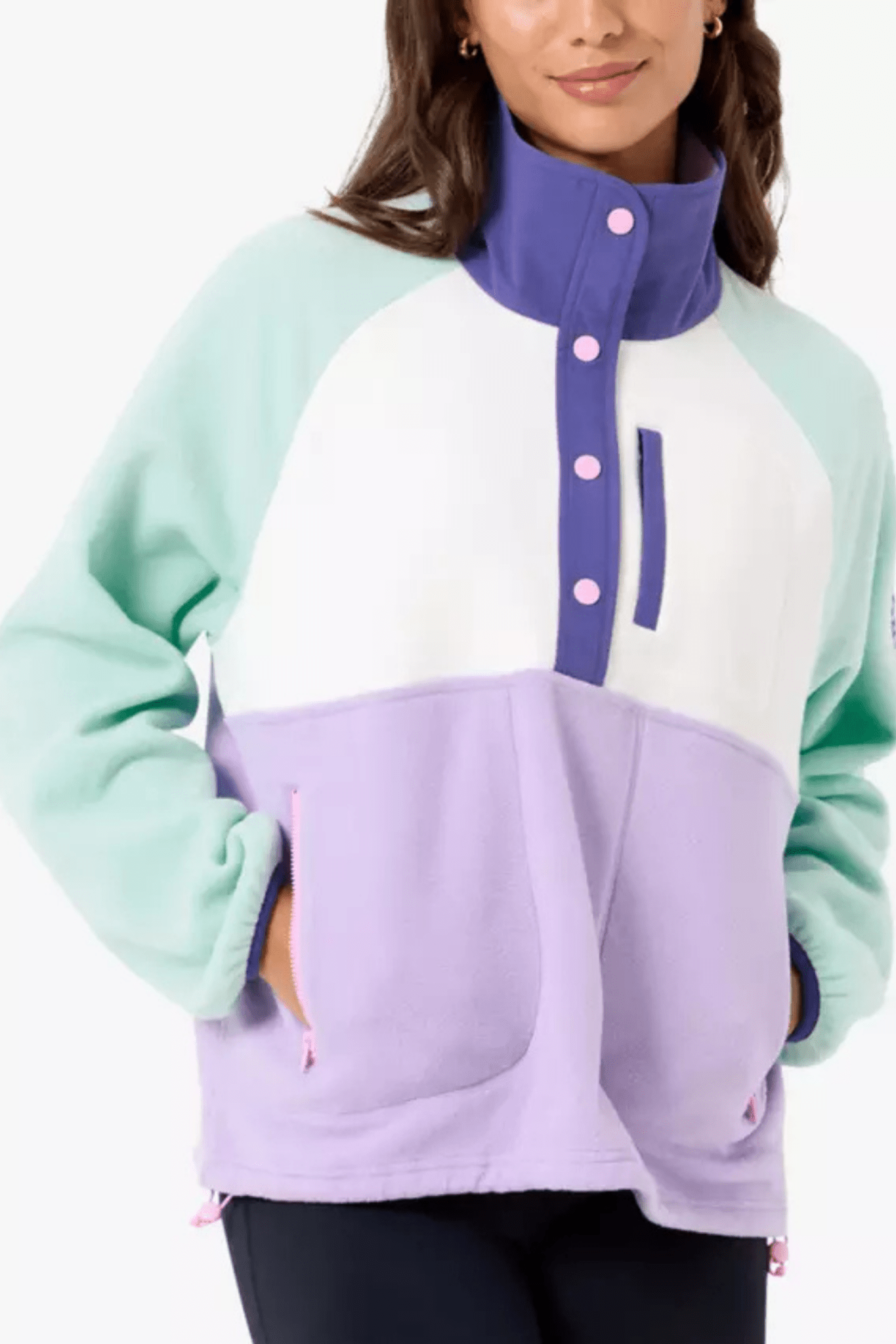 Gym+Coffee Snap Polar Fleece - Lilac - Dotique - Gym+Coffee