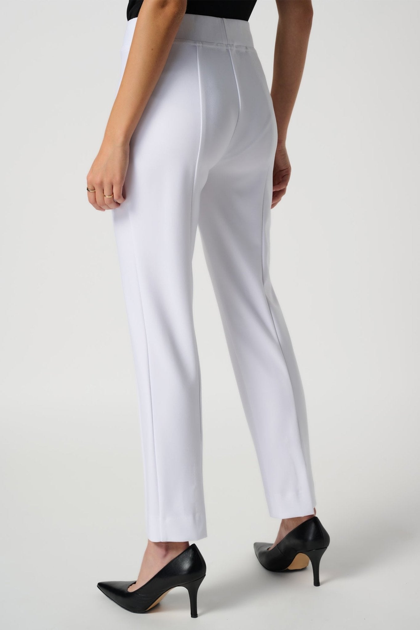 Joseph Ribkoff 143105 White Classic Straight Trouser - Dotique