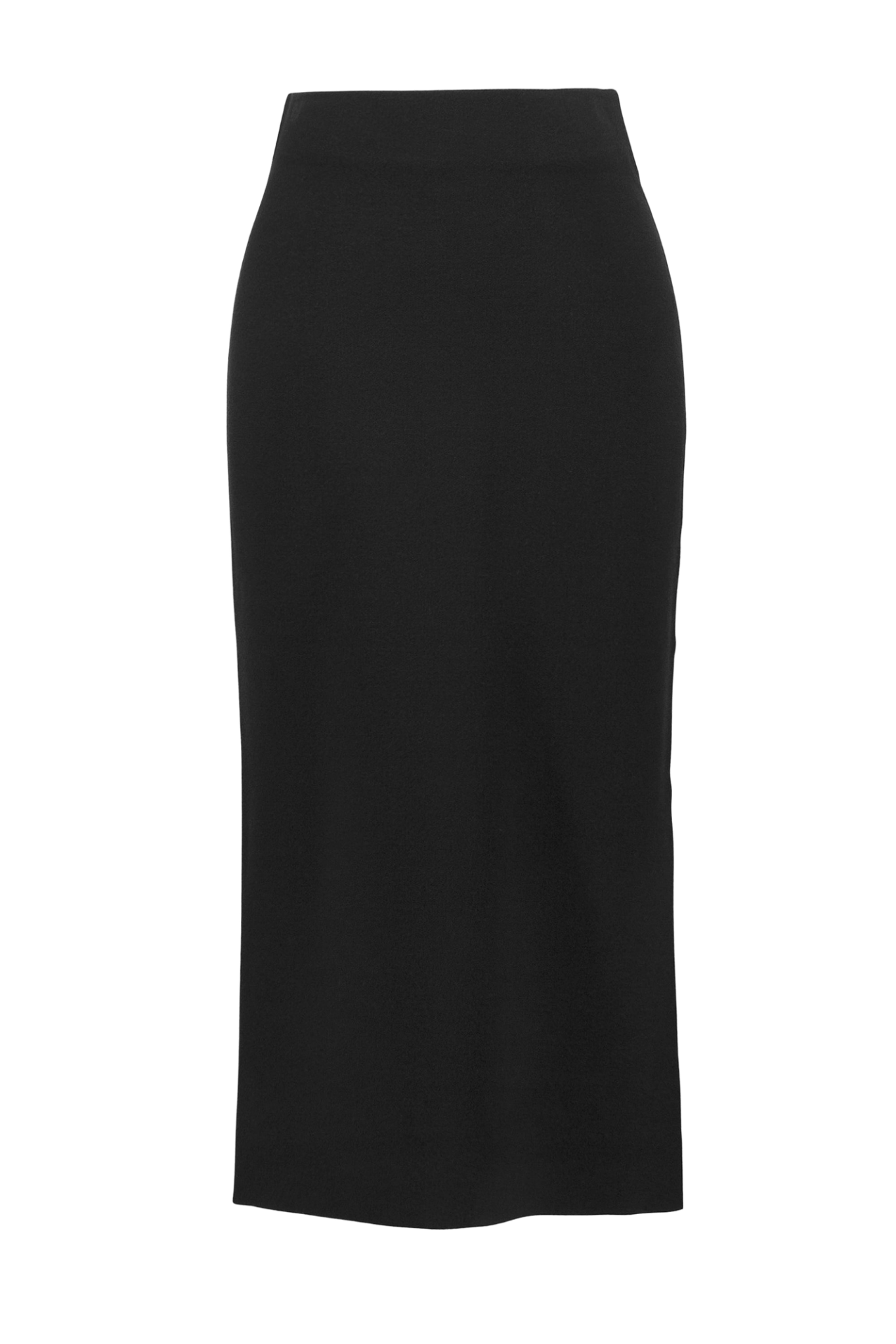 Joseph Ribkoff black knit midi skirt with side slit and elastic waist – Dotique