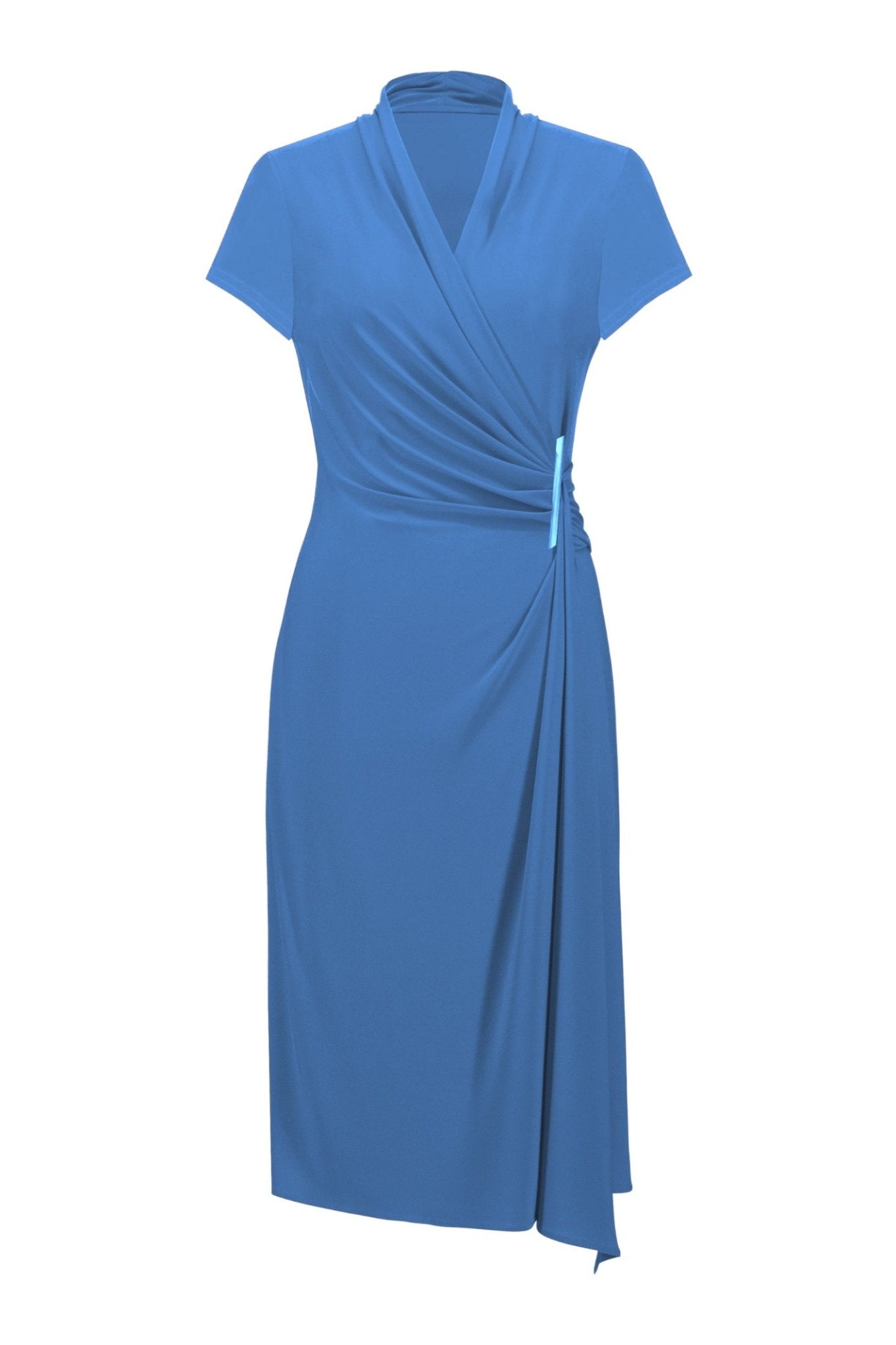 joseph-ribkoff-251278x-dotique-silky-knit-wrap-dress-coastal-blue