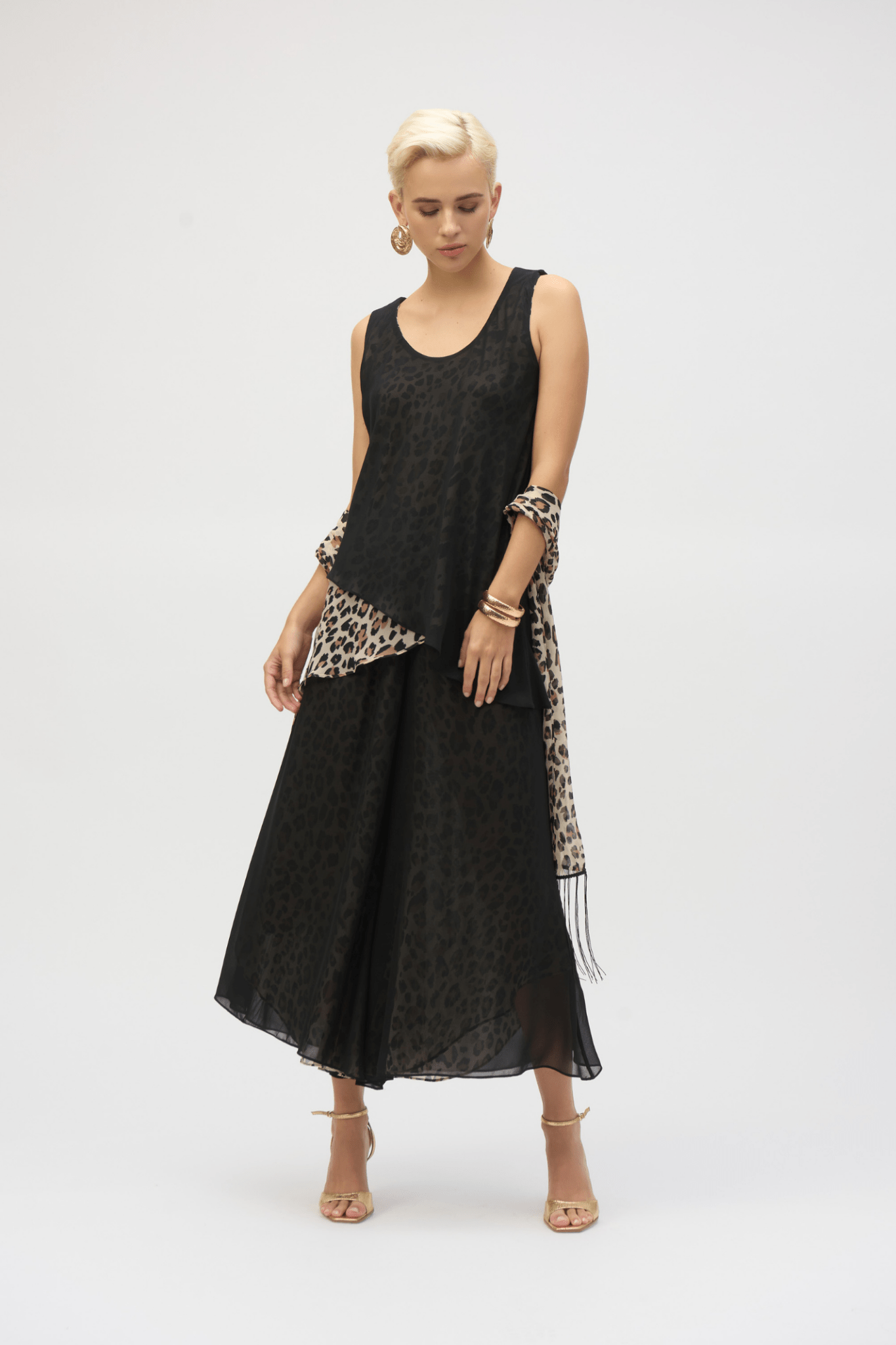 Joseph Ribkoff 252156 Reversible Animal Print Culotte Trousers - Dotique - Joseph Ribkoff