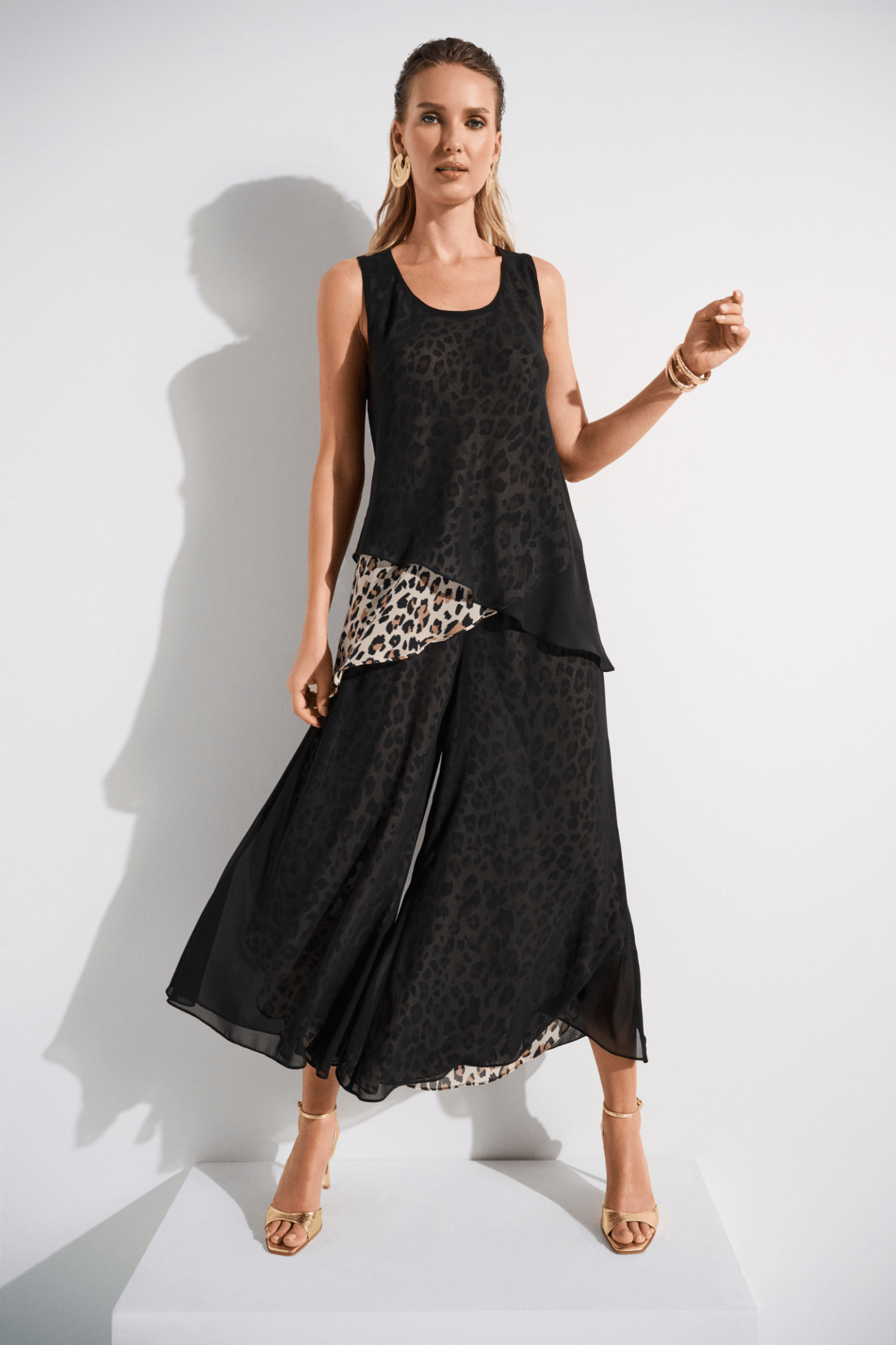 Joseph Ribkoff 252156 Reversible Animal Print Culotte Trousers - Dotique - Joseph Ribkoff