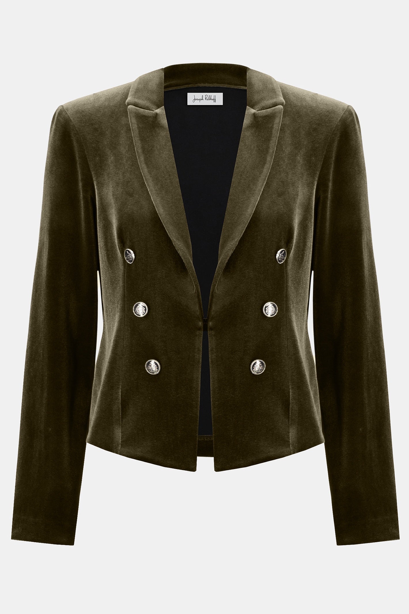 Joseph Ribkoff 253193 Khaki Green Velvet Blazer Jacket
