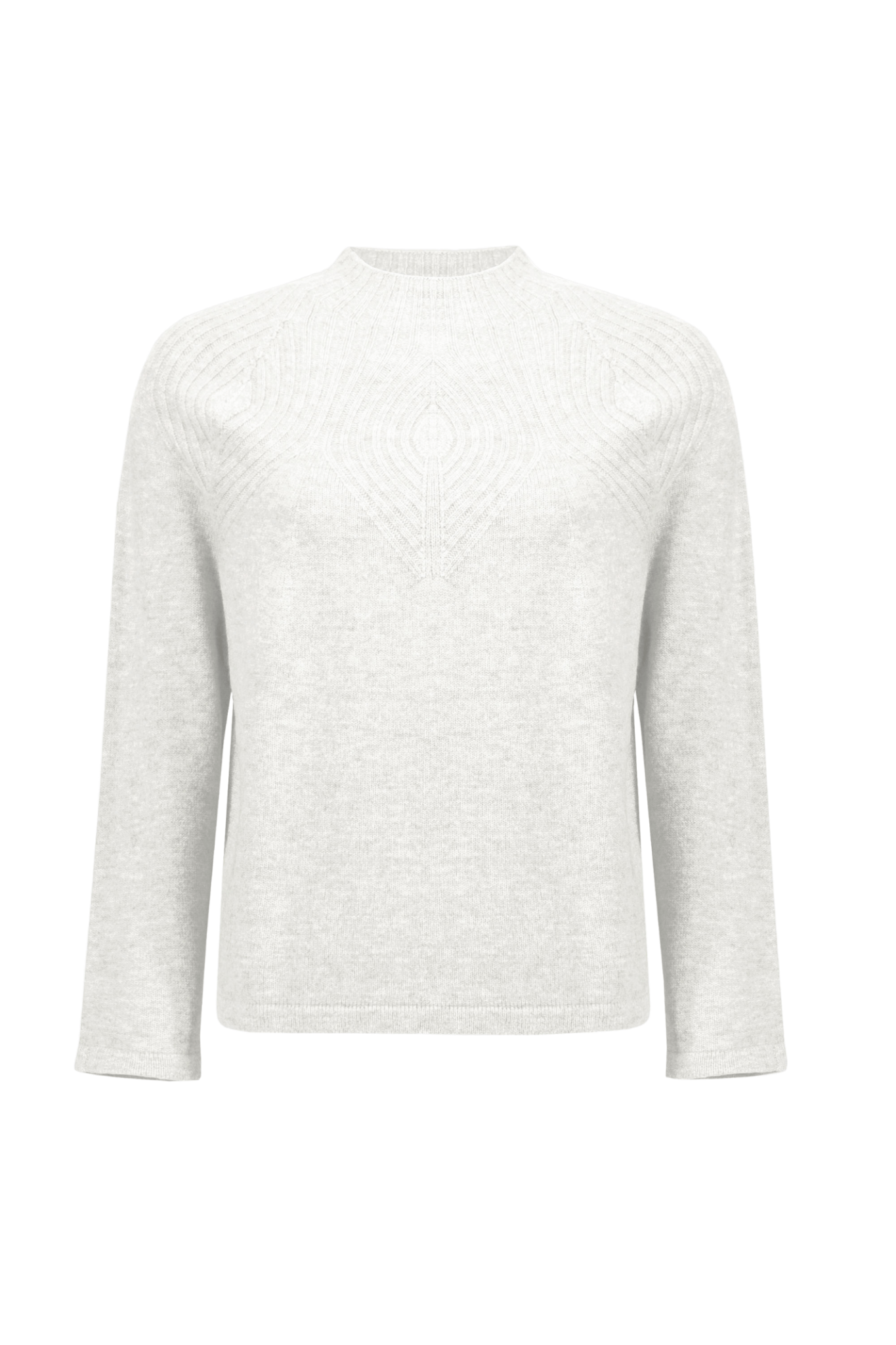 Joseph Ribkoff winter white wool blend sweater with placement stitch detail and relaxed fit